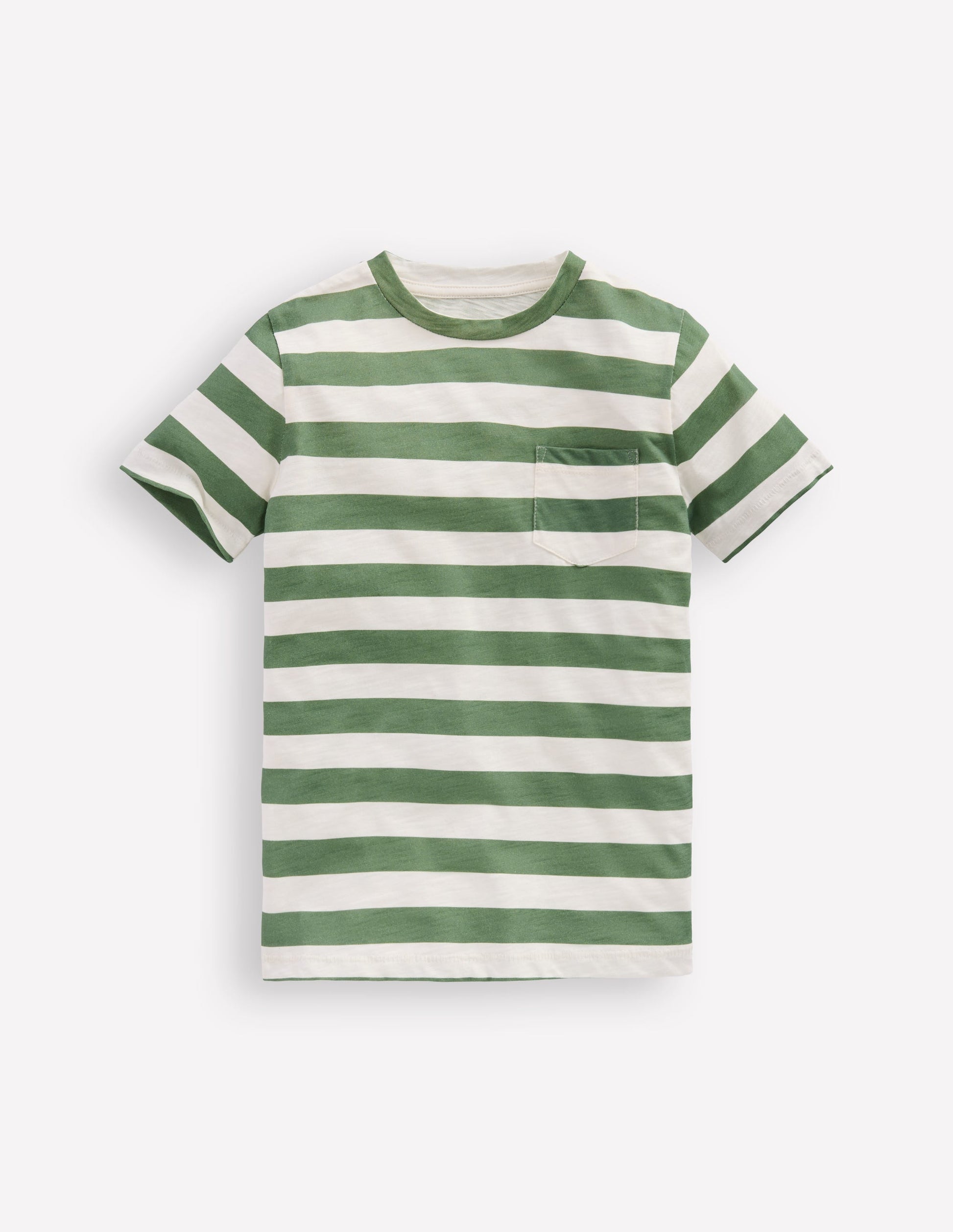 T-Shirt für den Alltag-Koboldgrün/Naturweiß-1