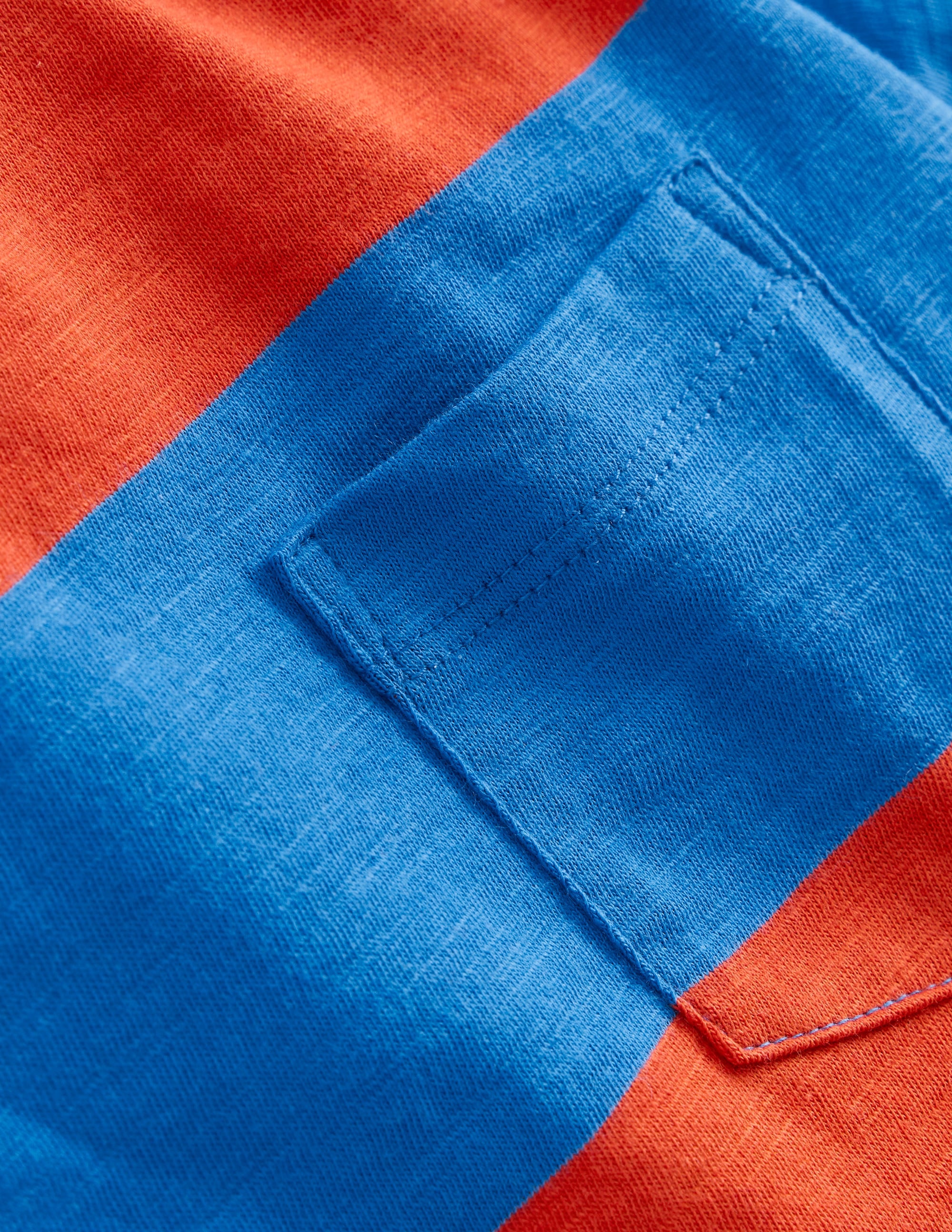 T-shirt manches courtes pour tous les jours-ROUGE AURORE/BLEU DIRECTOIRE - Image 3