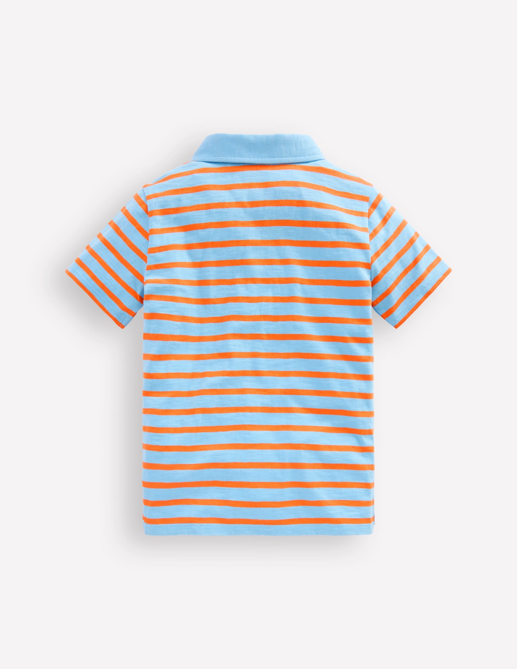 Polo flammé-Bleu glacier/Rouge pétard - Image 2