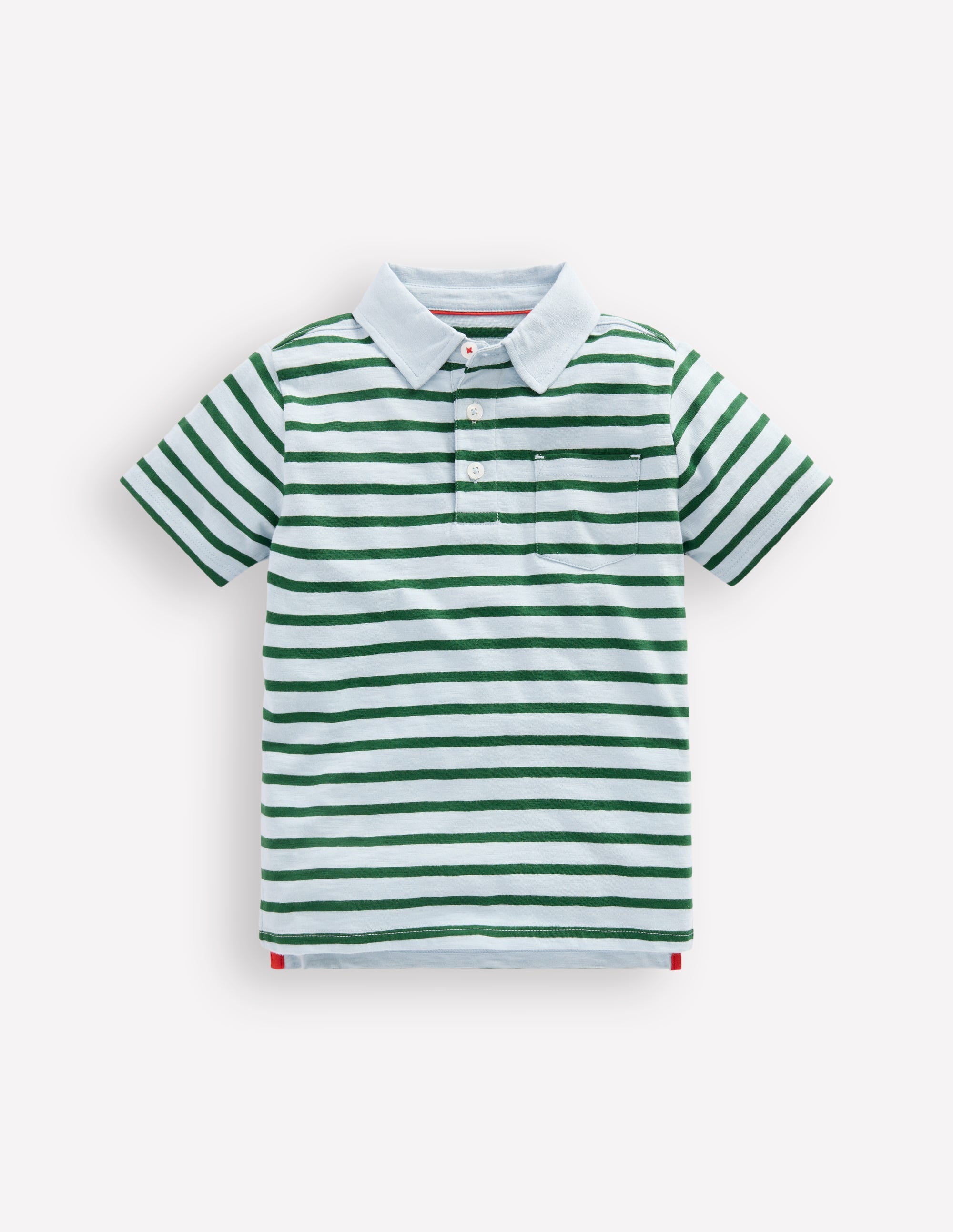 Polo flammé-Bleu brumeux/vert pin - Image 4
