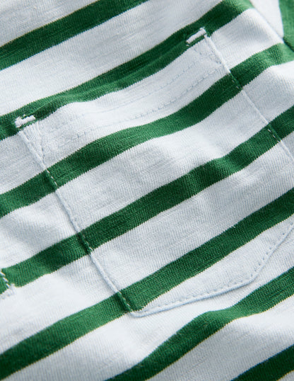 Flammgarn-Polohemd-Nebelblau/Kieferngrün-6