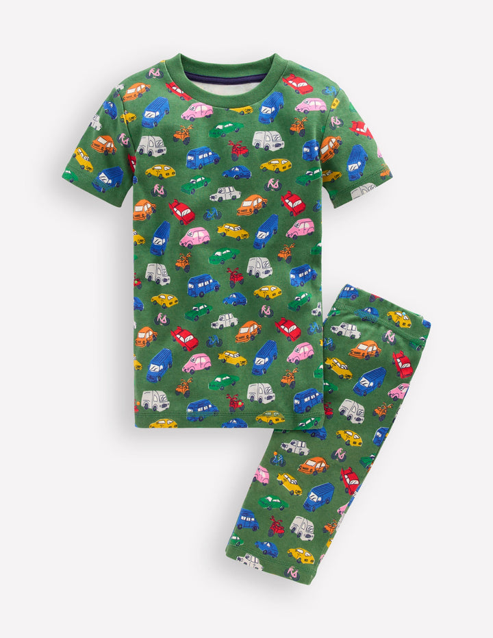 Pyjama court douillet-Motif Traffic Jam