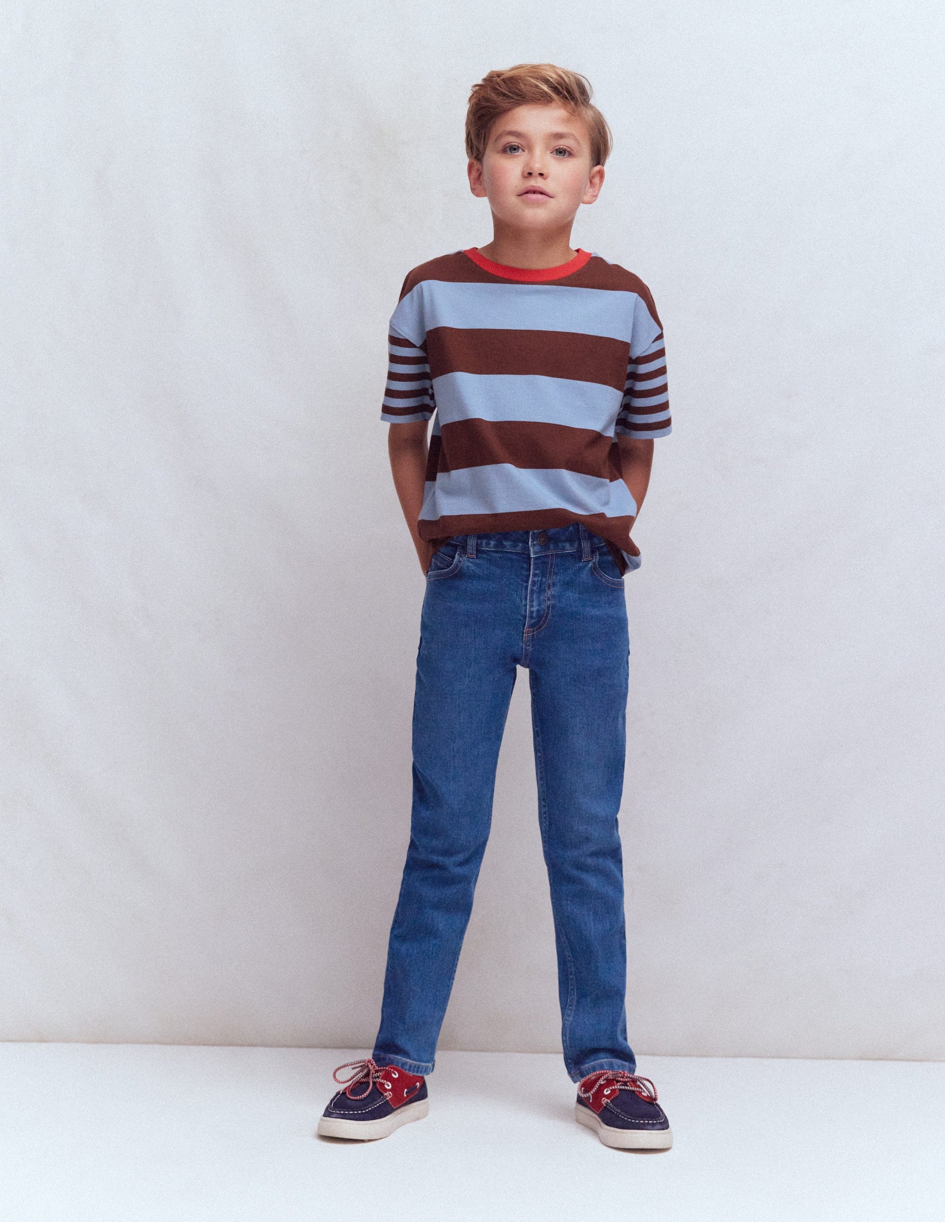 Schmal geschnittene Adventure-Flex-Jeans-Mittlere Mischung Denim-1