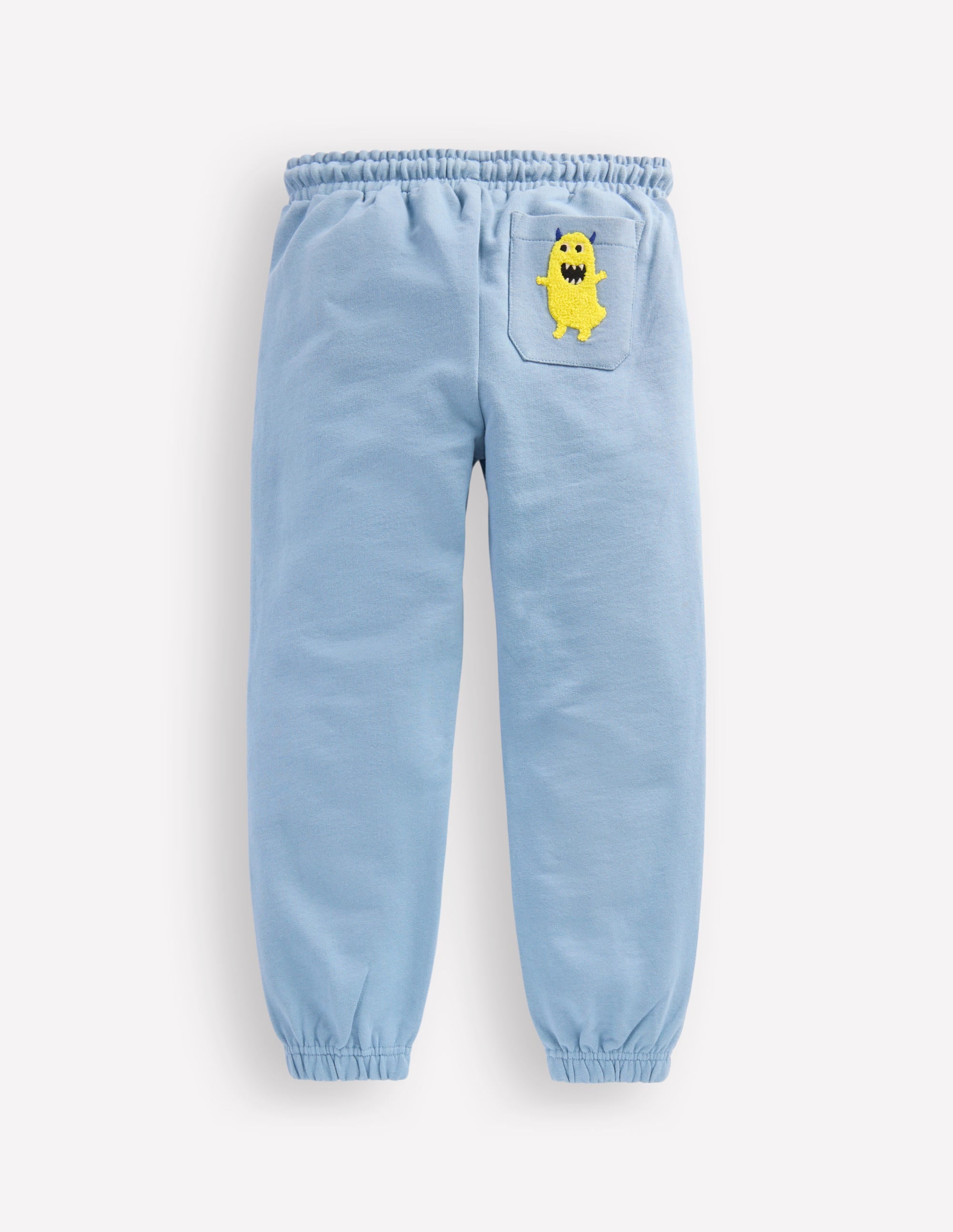 Bas de jogging fun-Appliqué monstre bleu français - Image 5