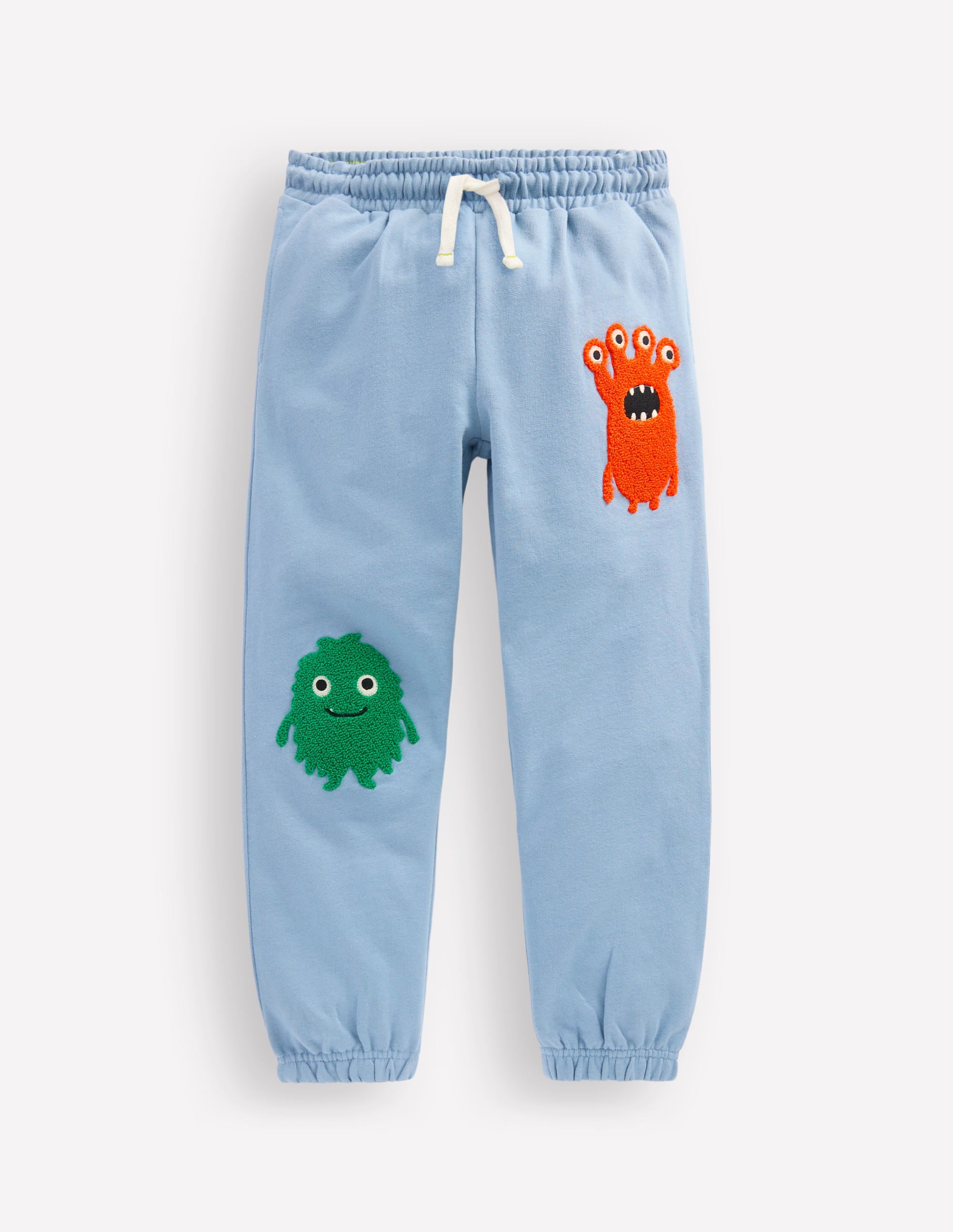 Bas de jogging fun-Appliqué monstre bleu français - Image 4