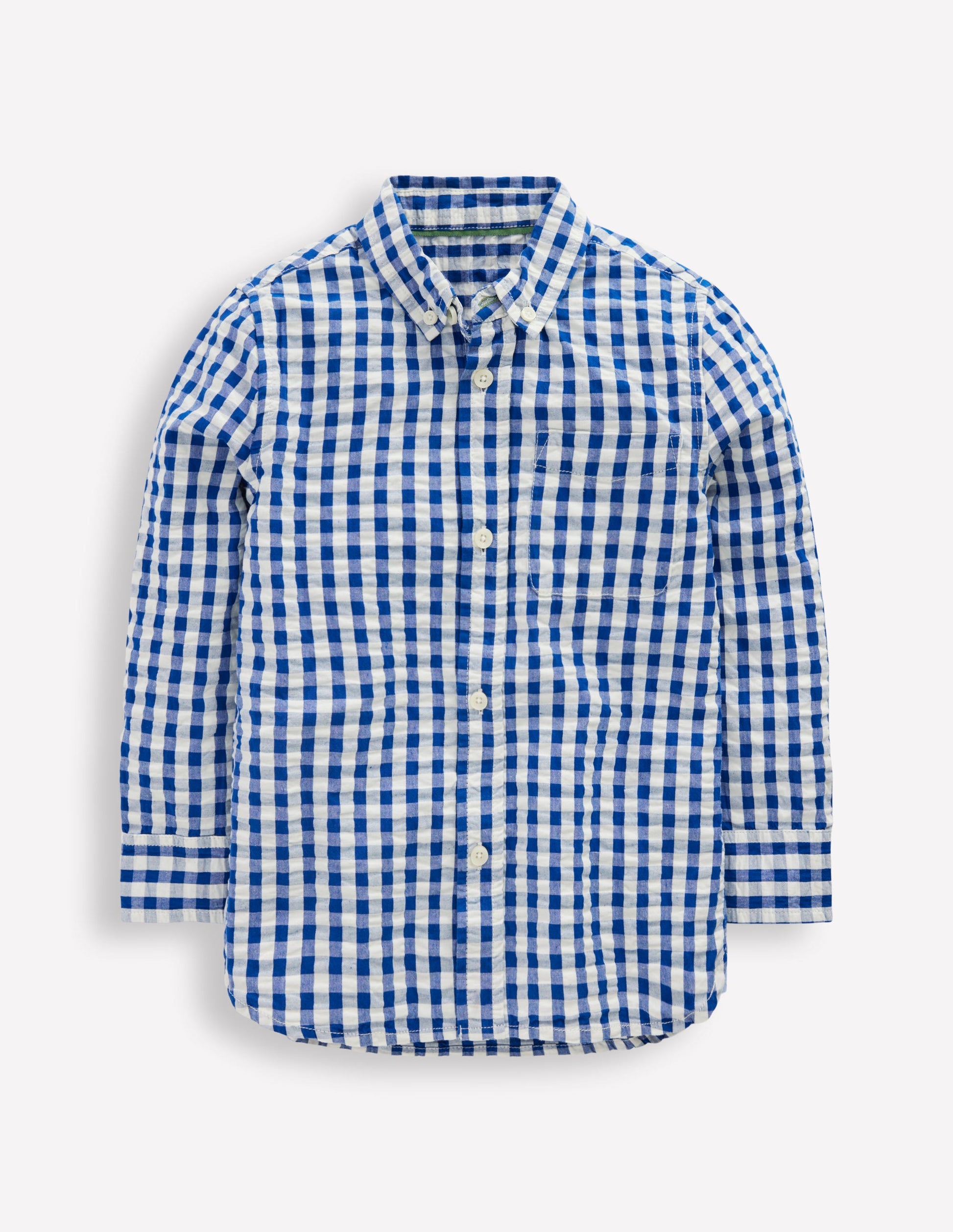Chemise en coton-Vichy Bleu-2