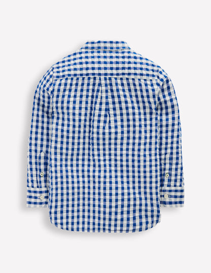 Chemise en coton-Vichy Bleu-3