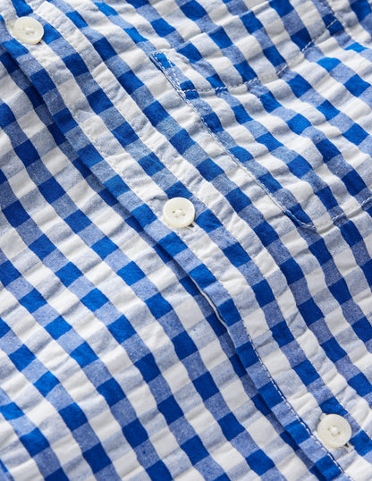 Chemise en coton-Vichy Bleu-4