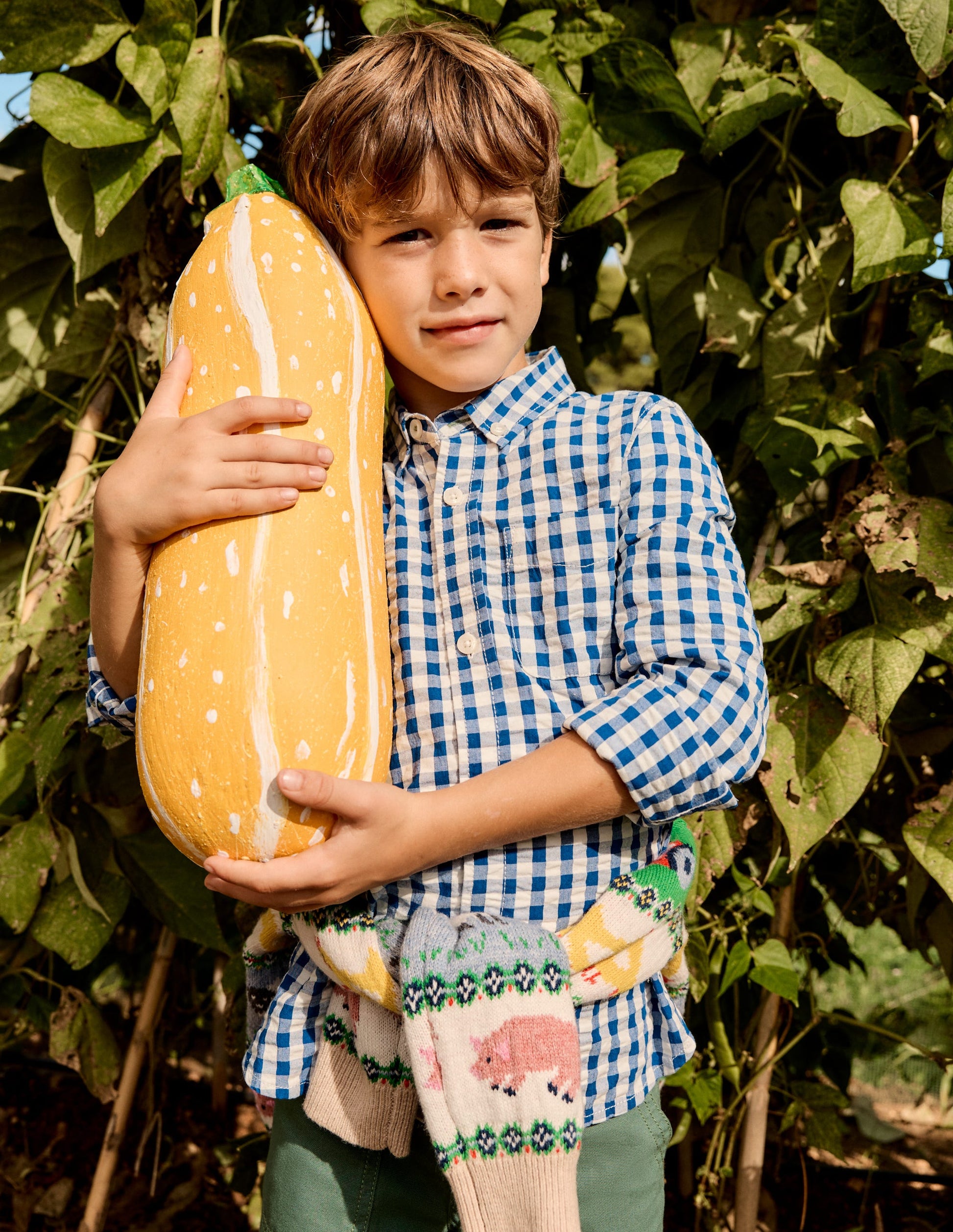 Chemise en coton-Vichy Bleu-1