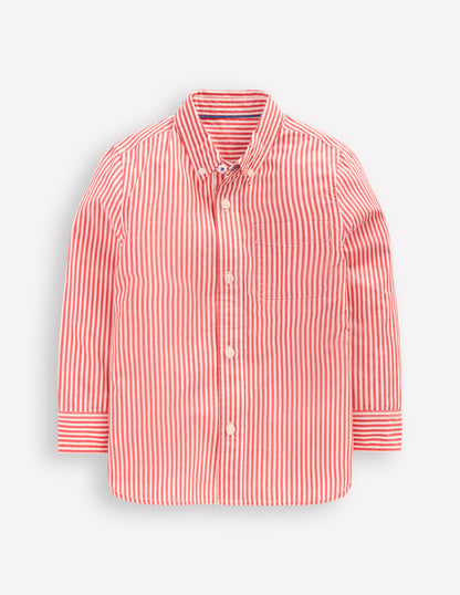 Chemise en coton-Coutil rouge-4