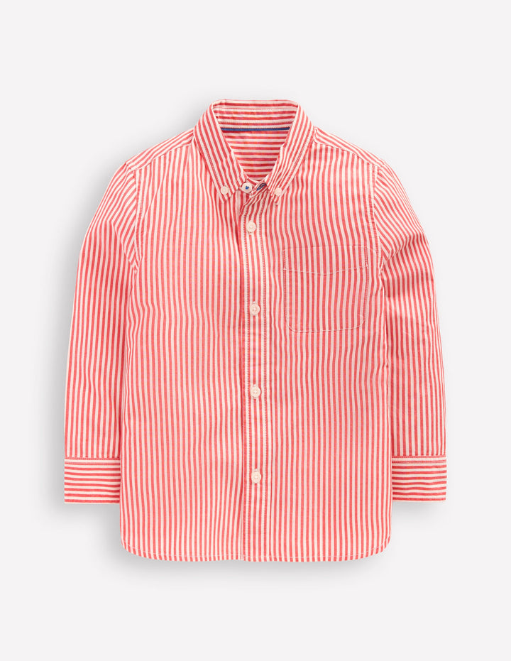 Chemise en coton-Coutil rouge