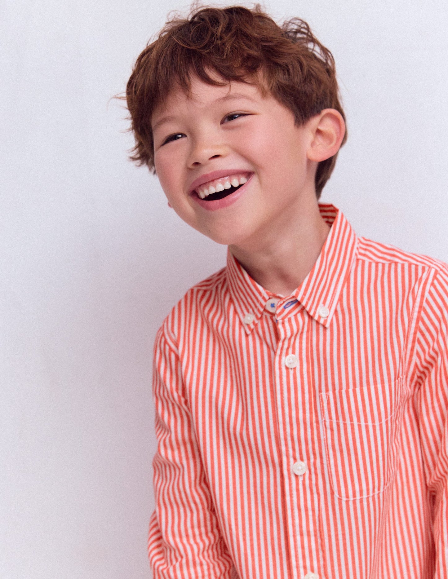 Chemise en coton-Coutil rouge