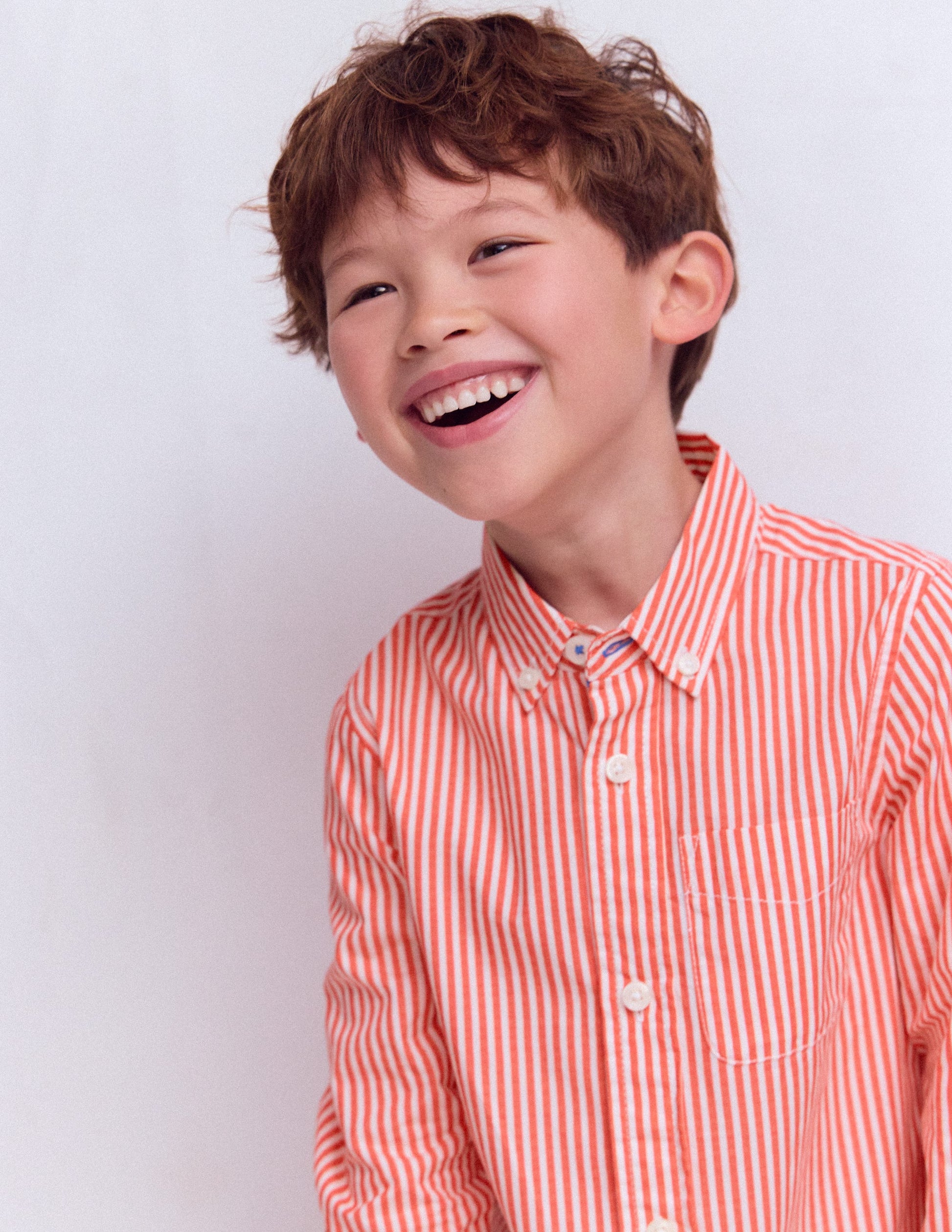 Chemise en coton-Coutil rouge-3