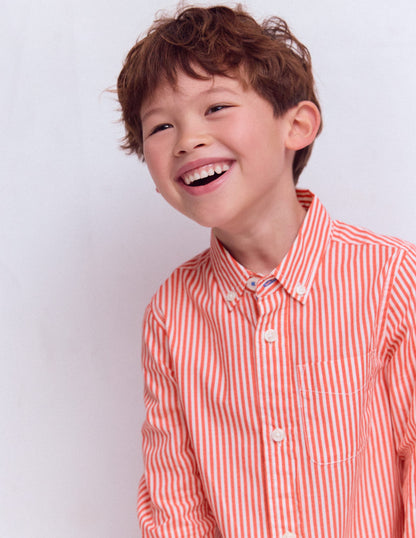 Chemise en coton-Coutil rouge-3