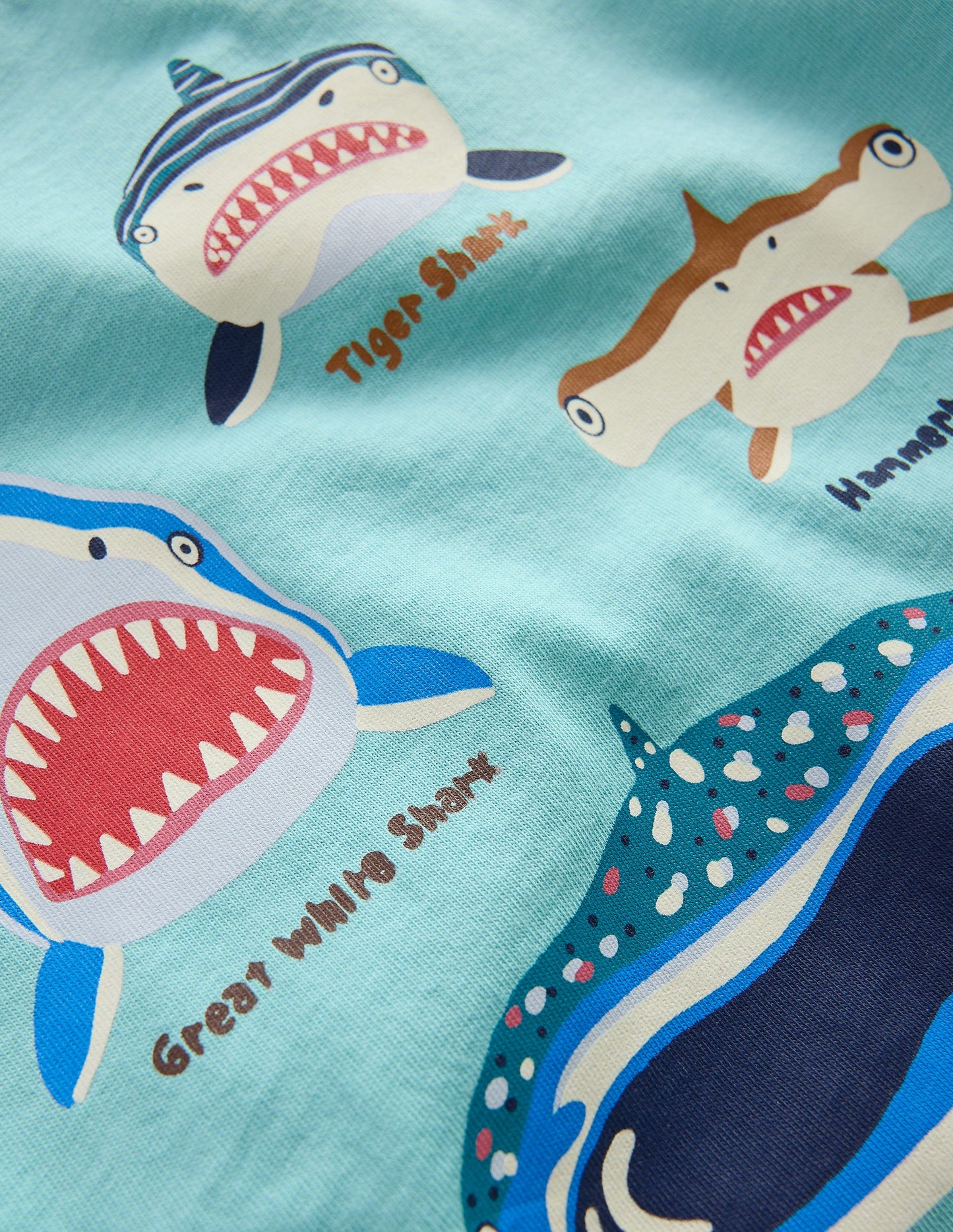 Glow-In-The-Dark T-shirt-Nile blue Sharks