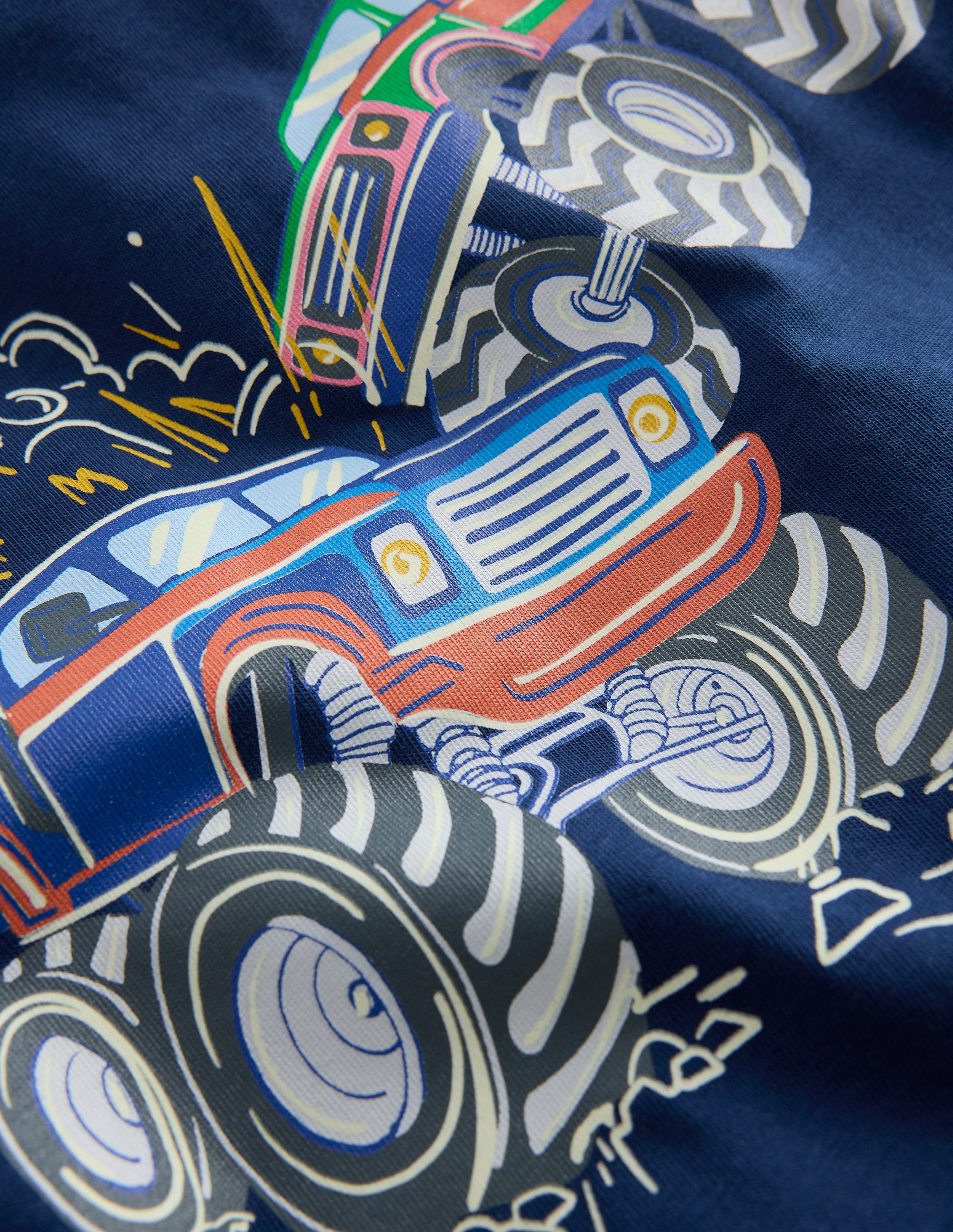 T-shirt phosphorescent-Monster trucks bleu médiéval - Image 3