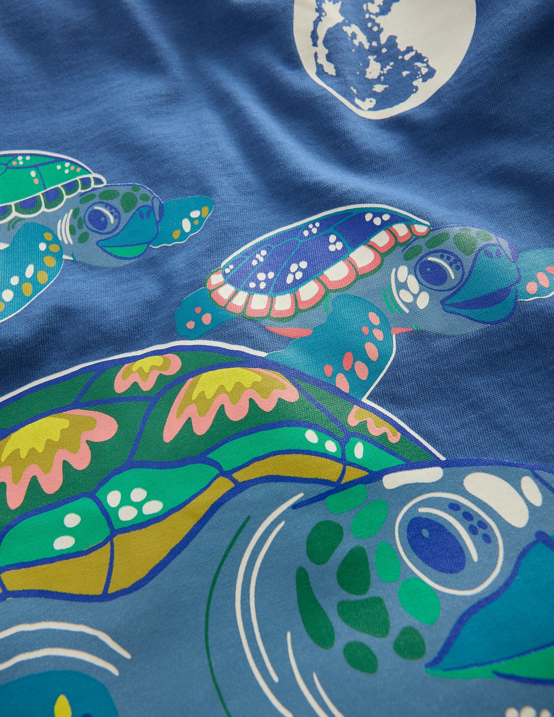 T-shirt phosphorescent-Tortues bleu marine authentique-3