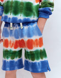 Shorts mit Batikmuster-Bunt