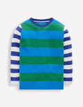 Kuddelmuddel-Langarmshirt-Blau/Grün/Orange