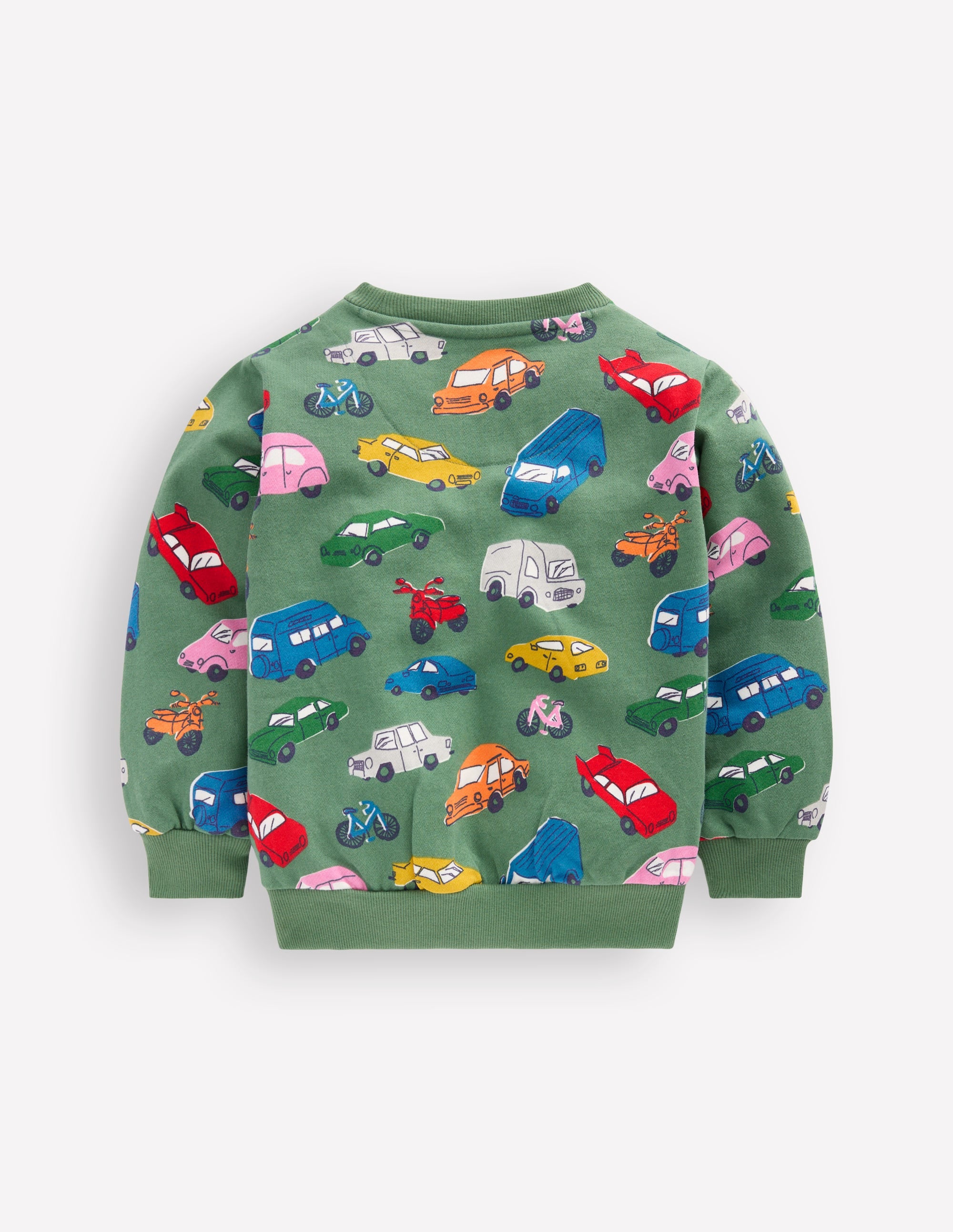 Sweat imprimé pour tous les jours-Motif Traffic Jam vert saule - Image 2