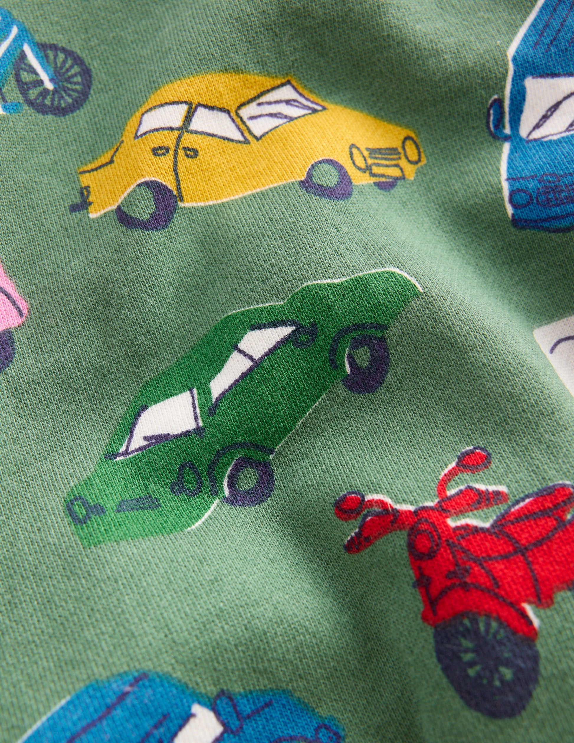 Bedrucktes Sweatshirt für den Alltag-Weidengrün Verkehrsstau-3