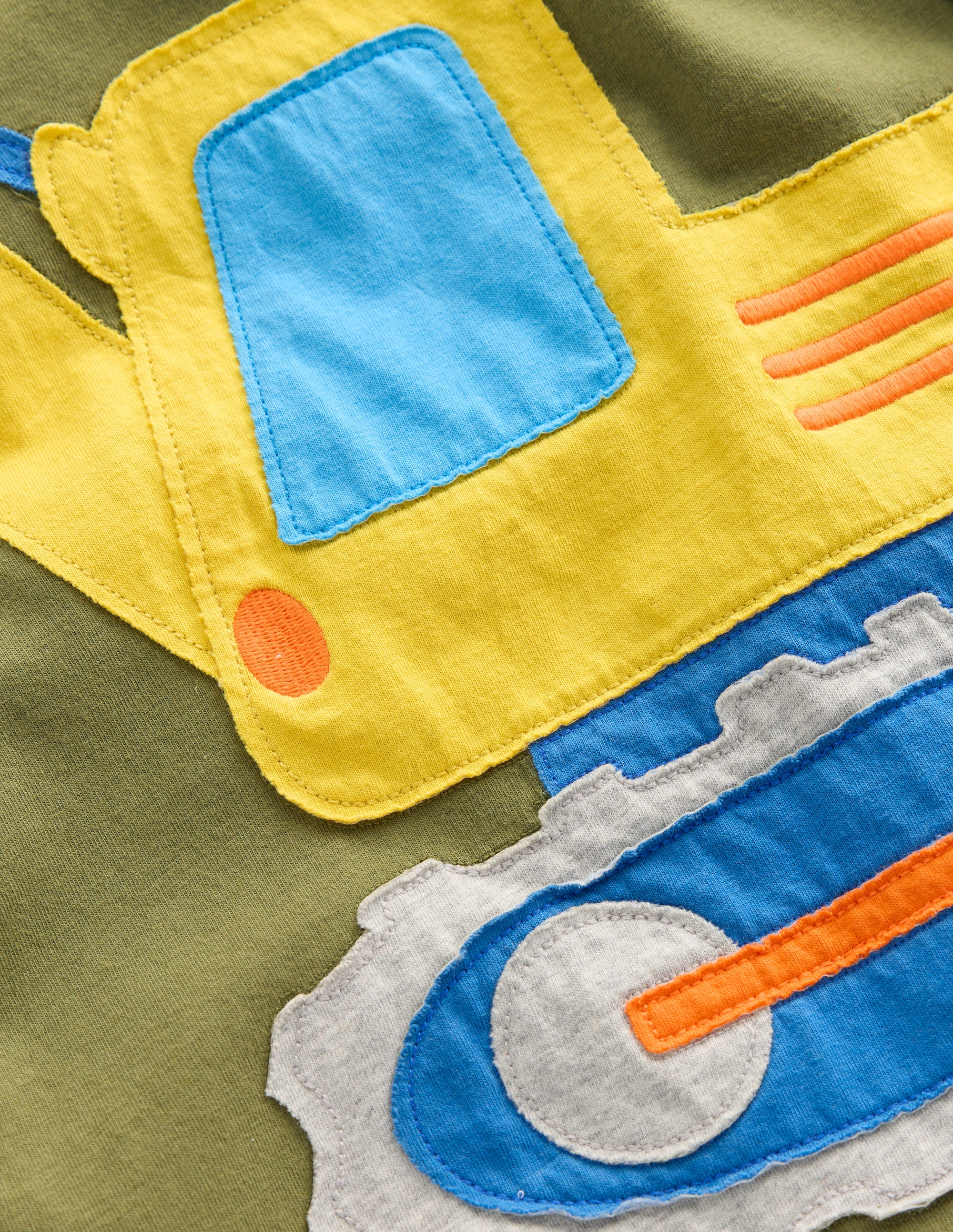 T-shirt à appliqué fun-Pelleteuse vert veinard - Image 3