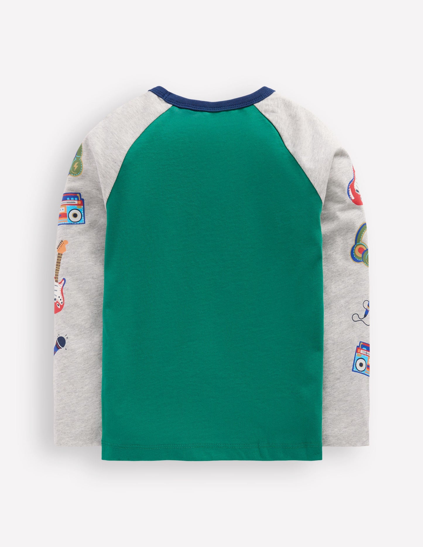 T-shirt à manches raglan imprimées-Imprimé week-end vert