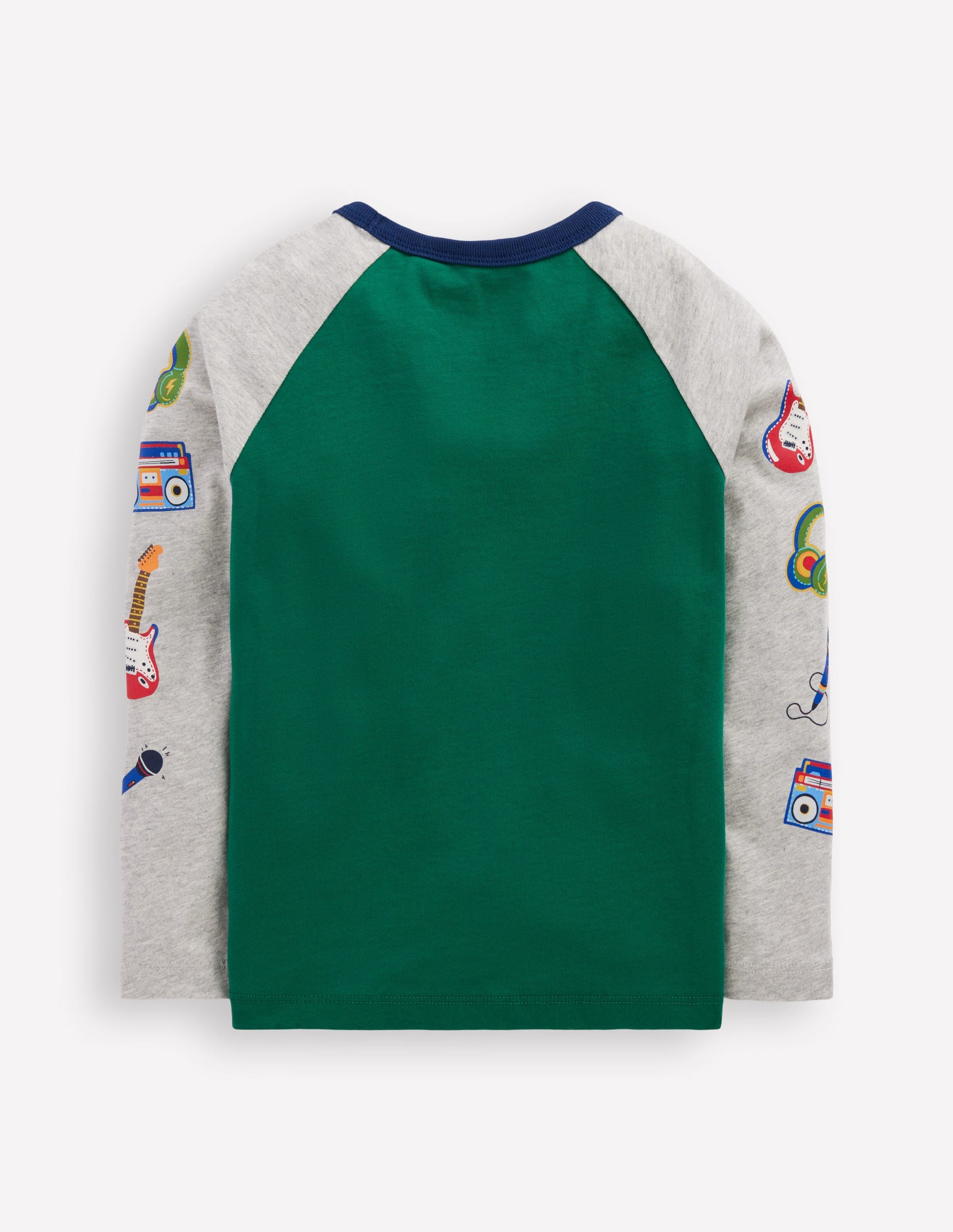 Bedrucktes Langarmshirt mit Raglanärmlen-Grün Wochenendmotiv-2