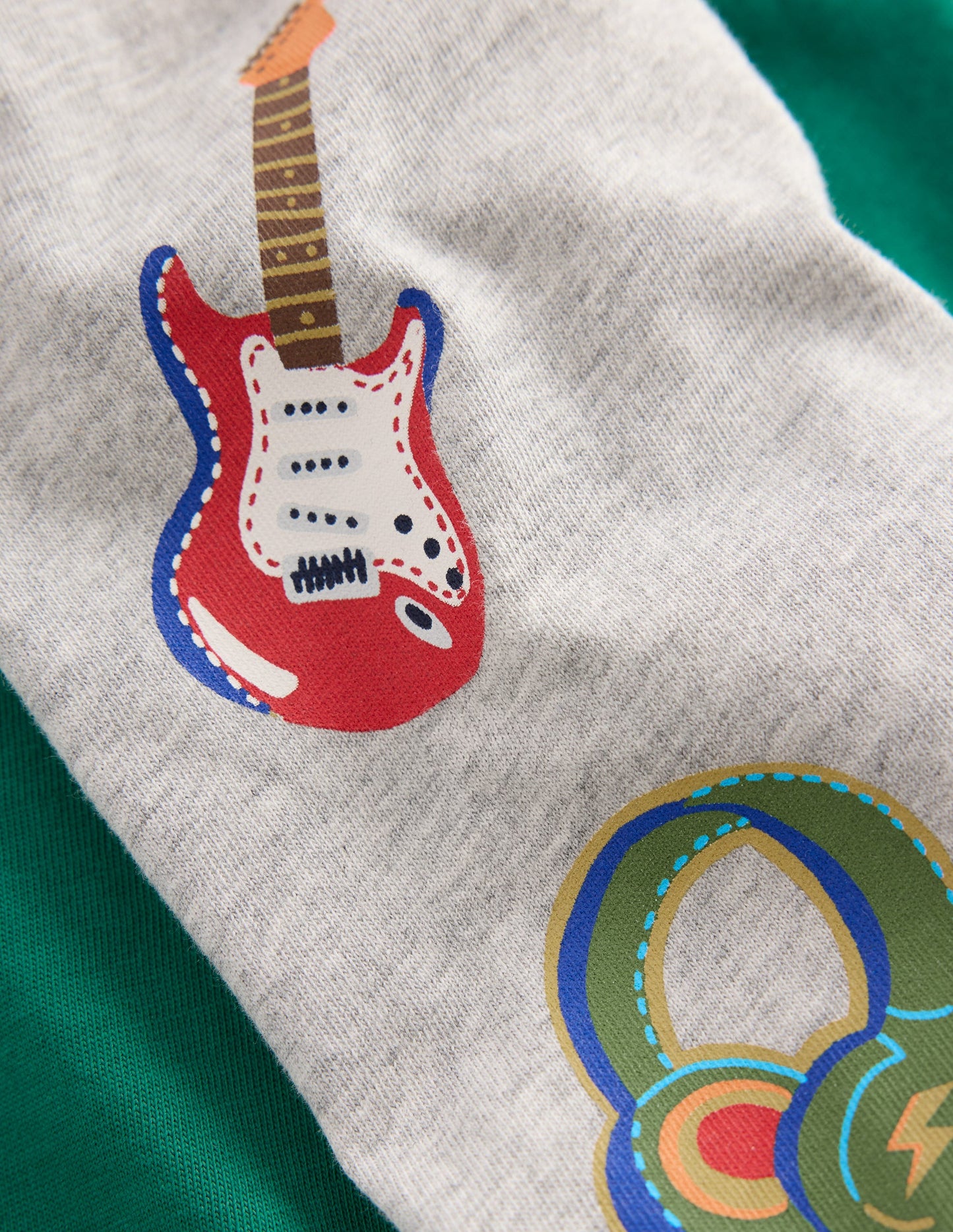 T-shirt à manches raglan imprimées-Imprimé week-end vert