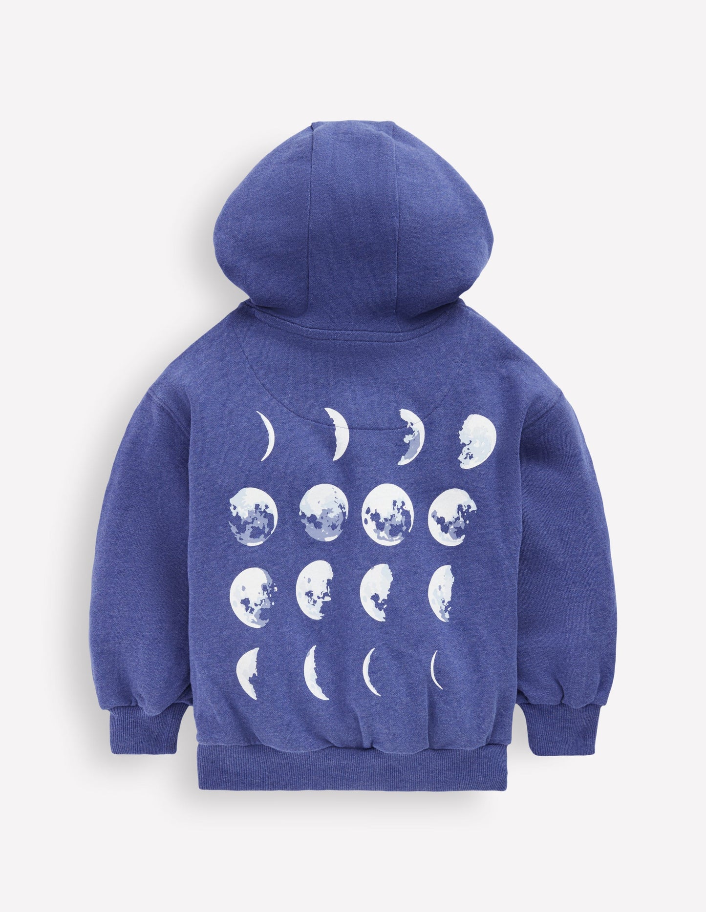 Sweat à capuche motif avant et arrière-Phases de la lune