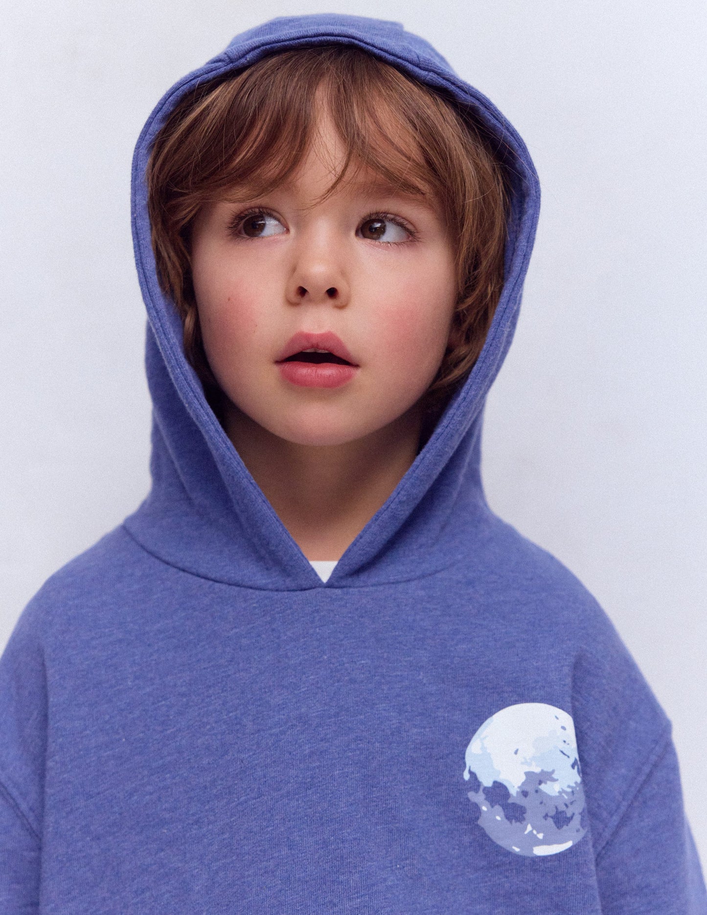 Sweat à capuche motif avant et arrière-Phases de la lune