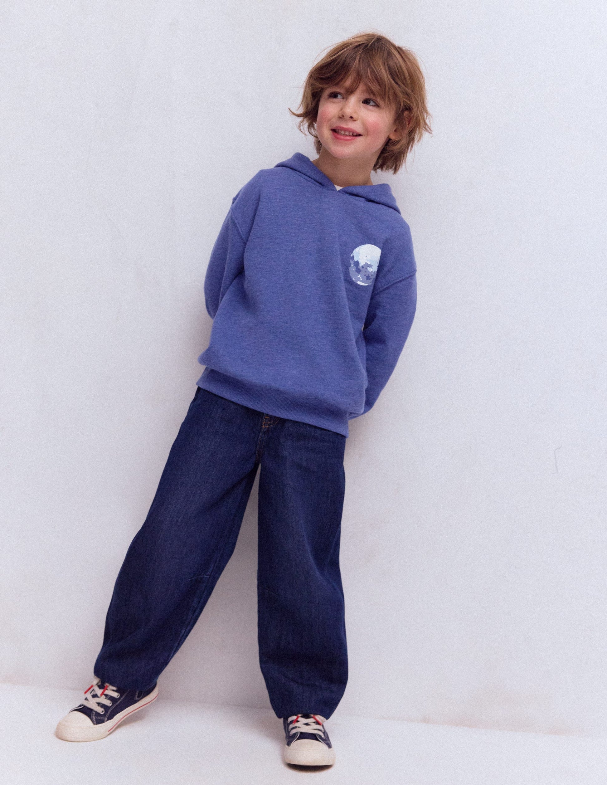 Sweat à capuche motif avant et arrière-Phases de la lune-4