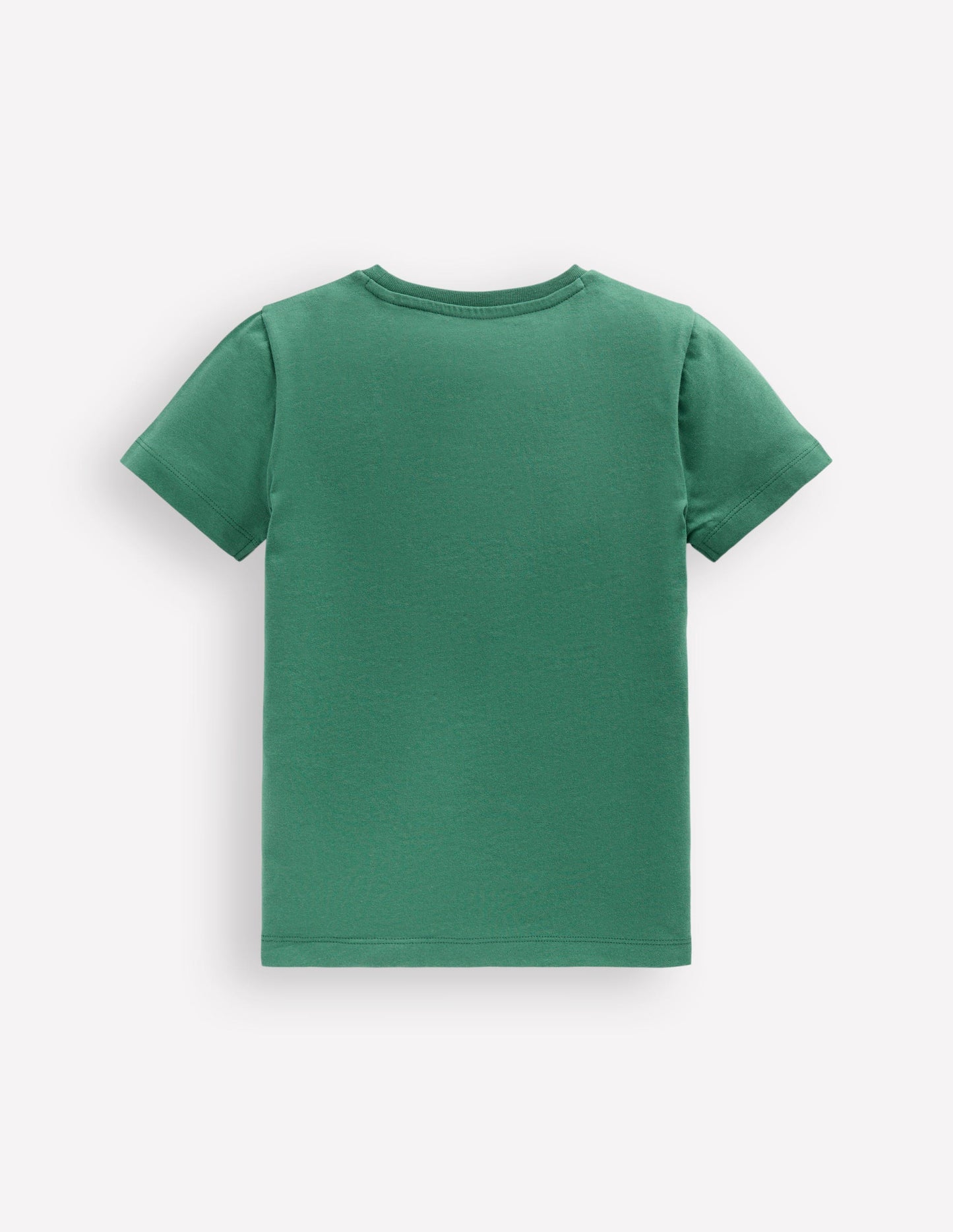 T-shirt à surpiqûres linéaires-Dinos vert épicéa