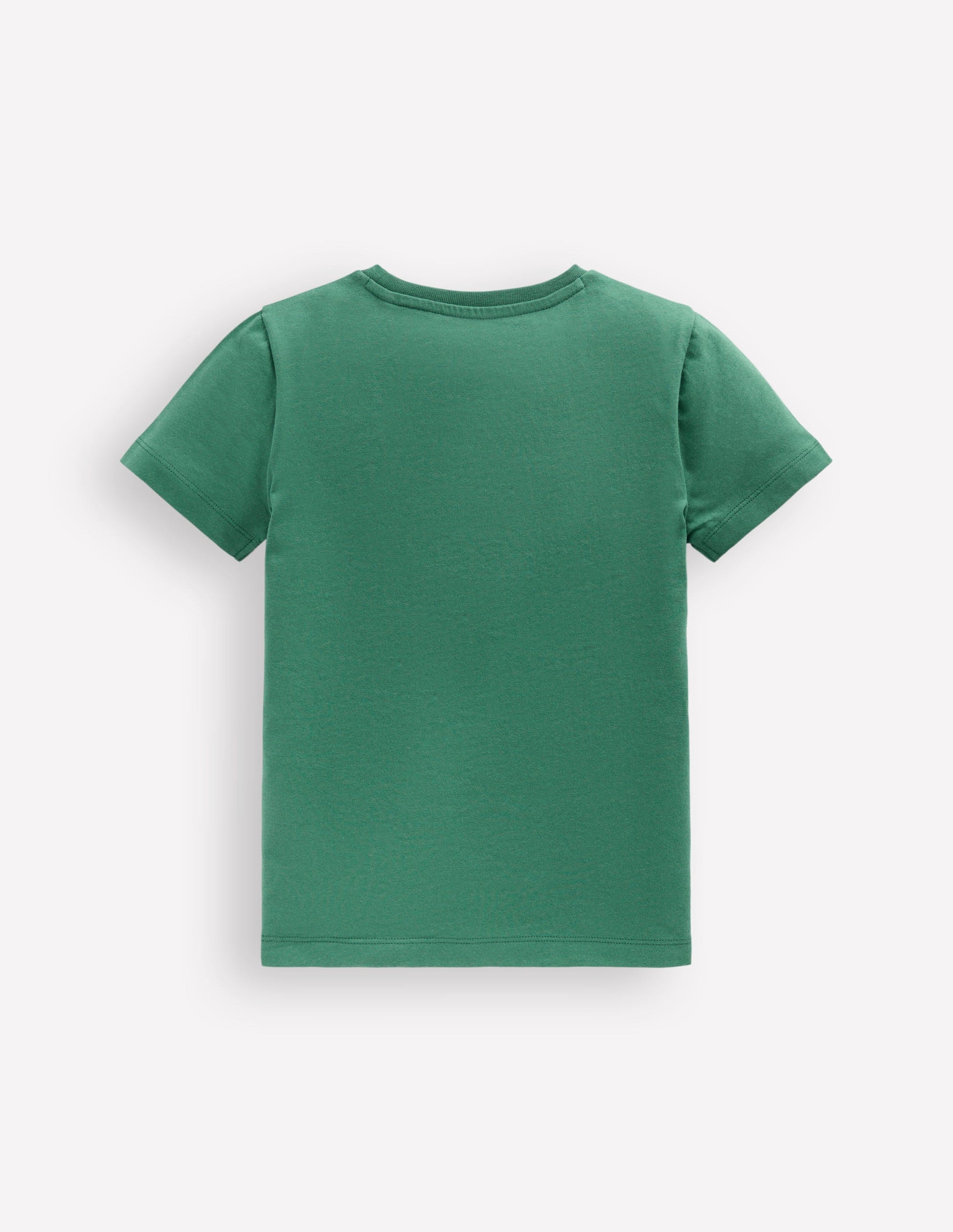 T-shirt à surpiqûres linéaires-Dinos vert épicéa-2