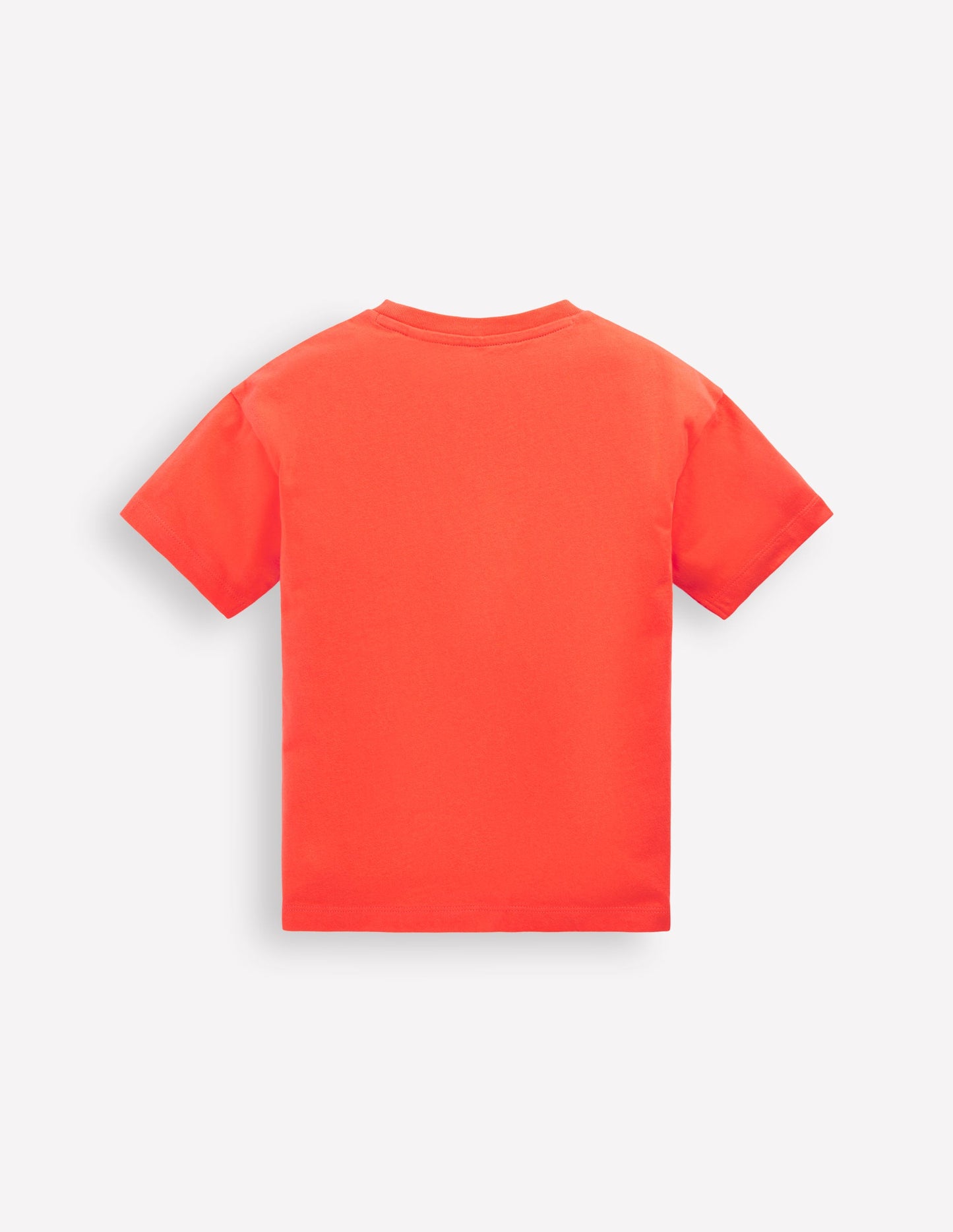 T-Shirt mit Aufnäher-Korallenorange Dinosaurier