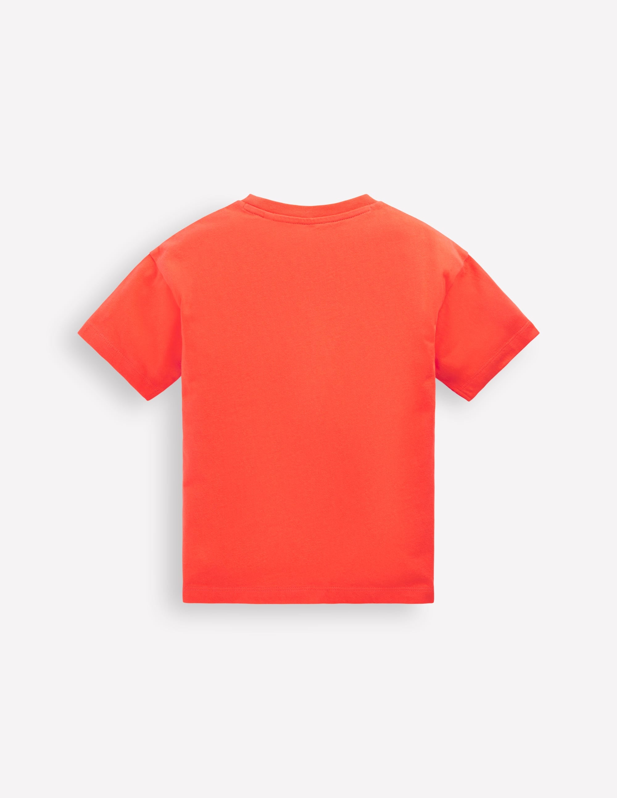 T-shirt à manches courtes et écussons-Dinosaures orange corail - Image 2