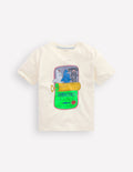 Lockeres T-Shirt mit Grafik-Pergament Sardinenbüchse
