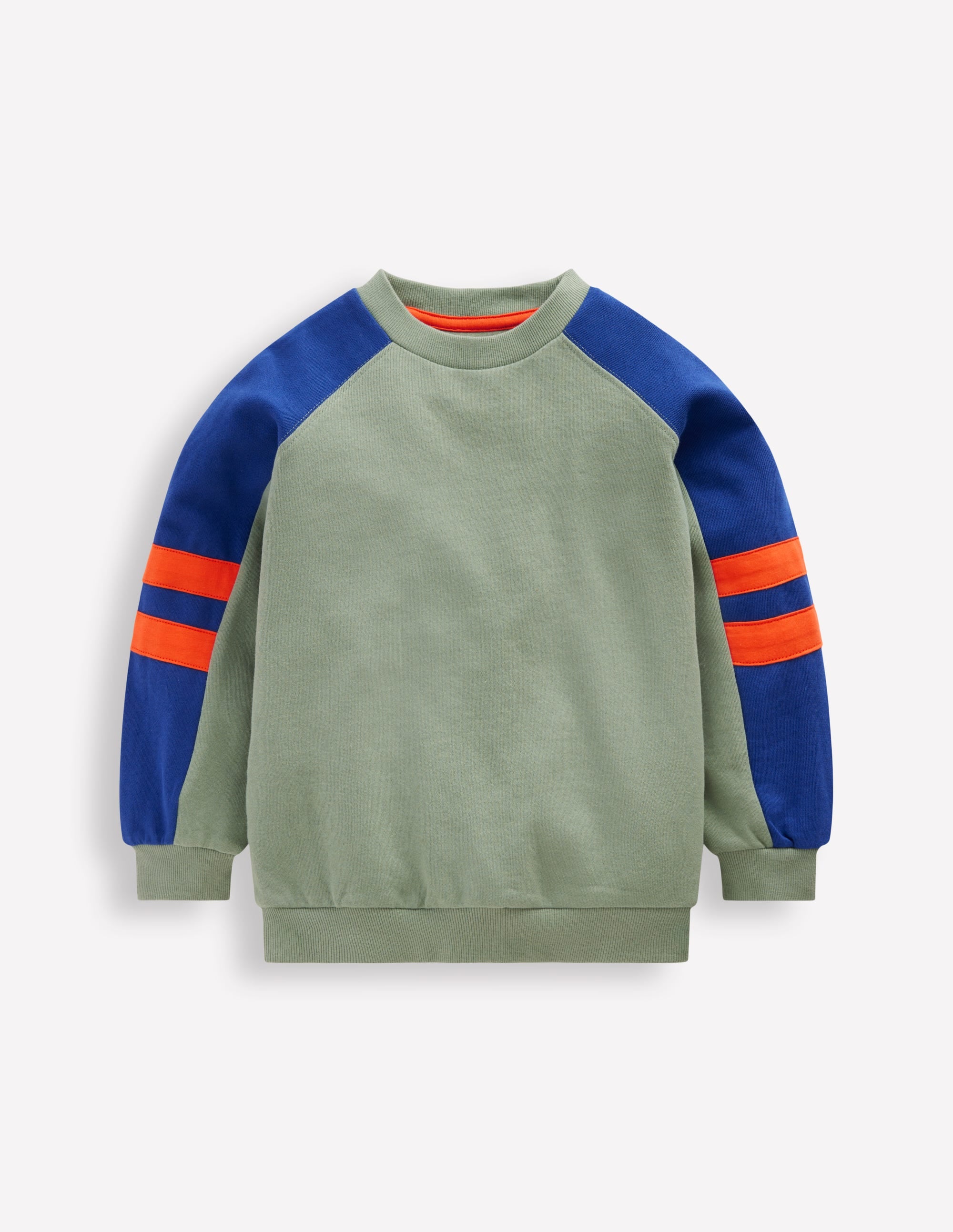 Sweatshirt mit Ärmeln in Blockfarben-CHINA-GRÜN BLOCKFARBEN - Image 3