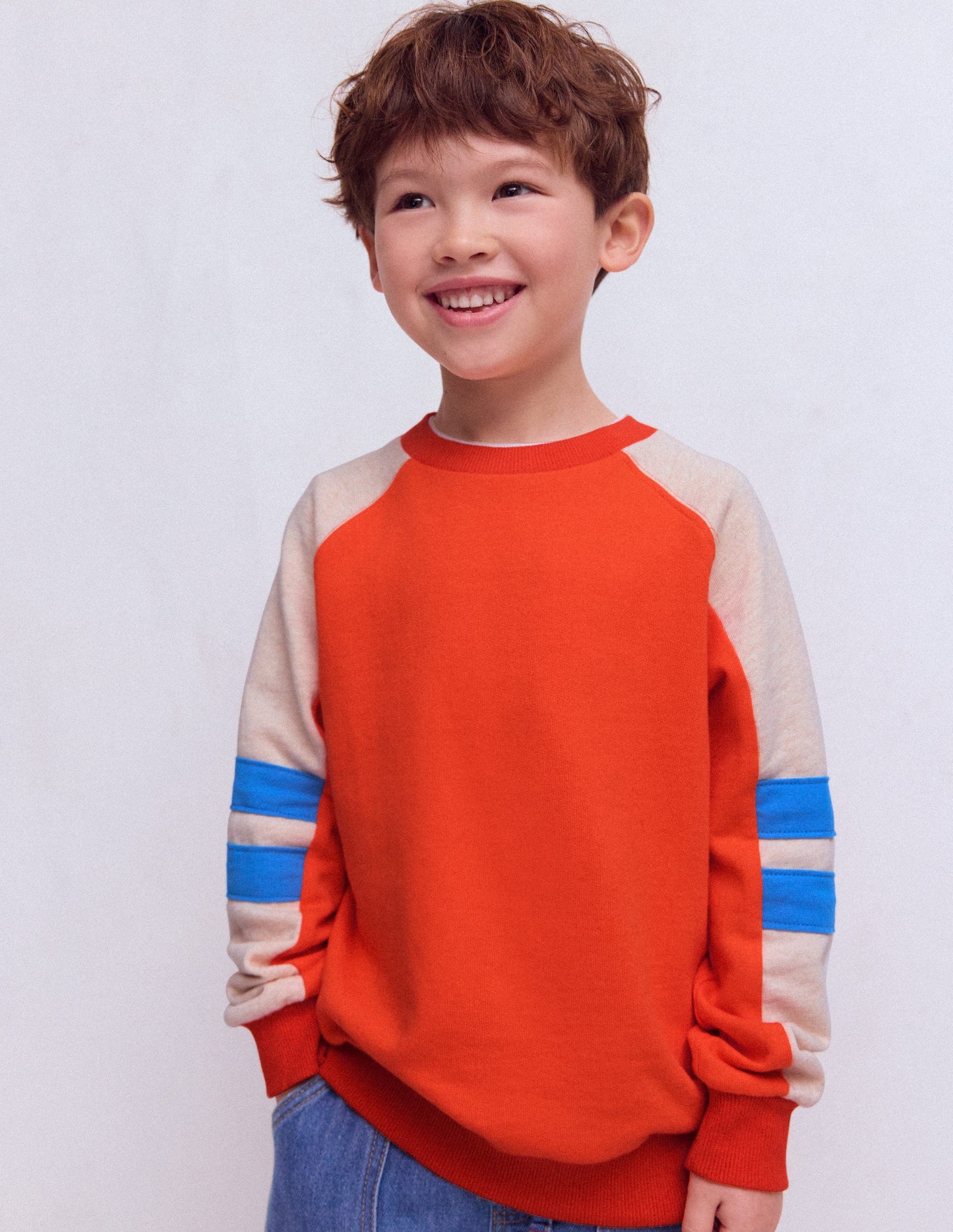 Sweatshirt mit Ärmeln in Blockfarben-FIESTA BLOCKFARBEN