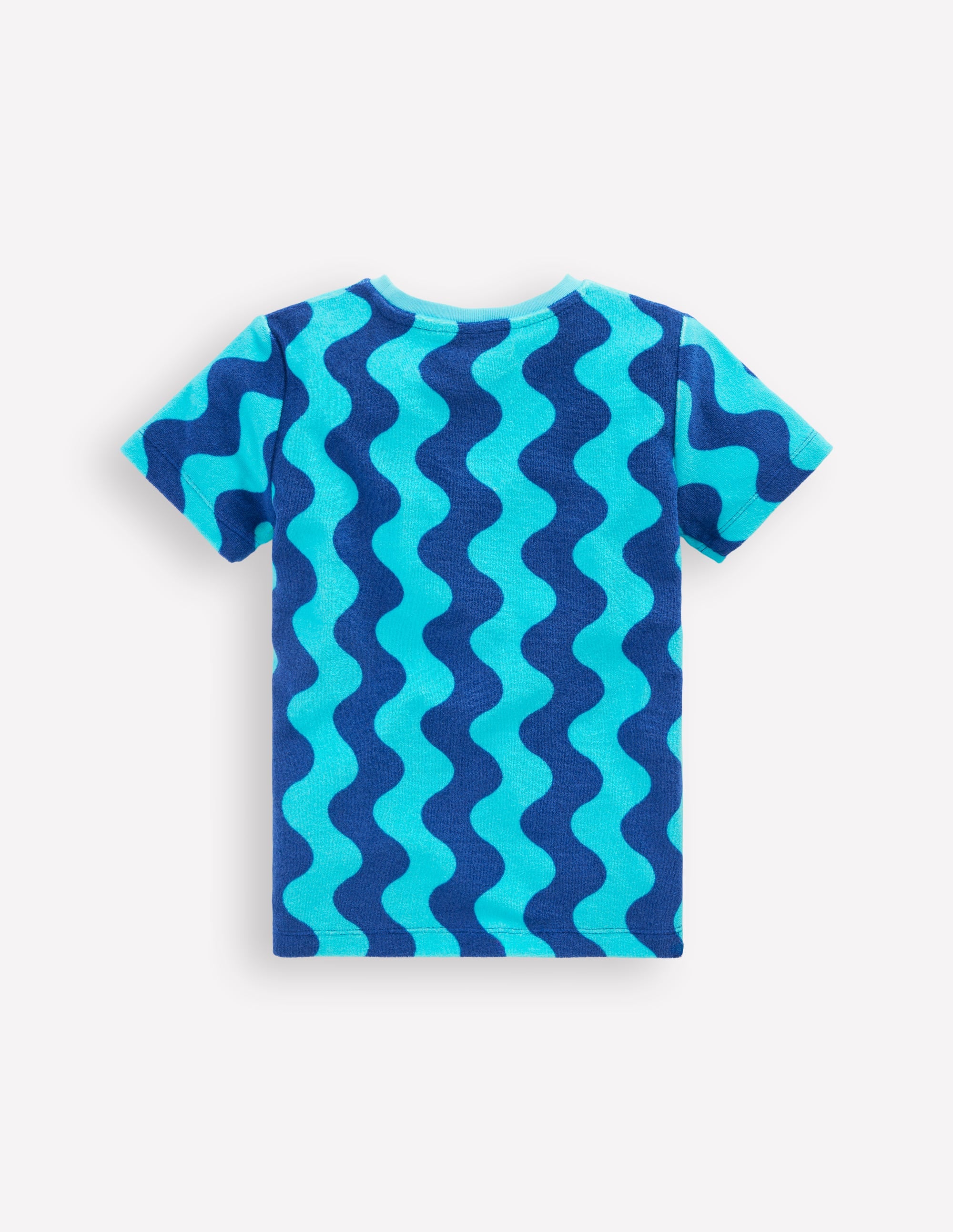 T-shirt en éponge à manches courtes-Vagues bleu - Image 2