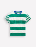 Lässiges Kuddelmuddel-T-Shirt-Juwelengrün/Sanftes Naturweiß