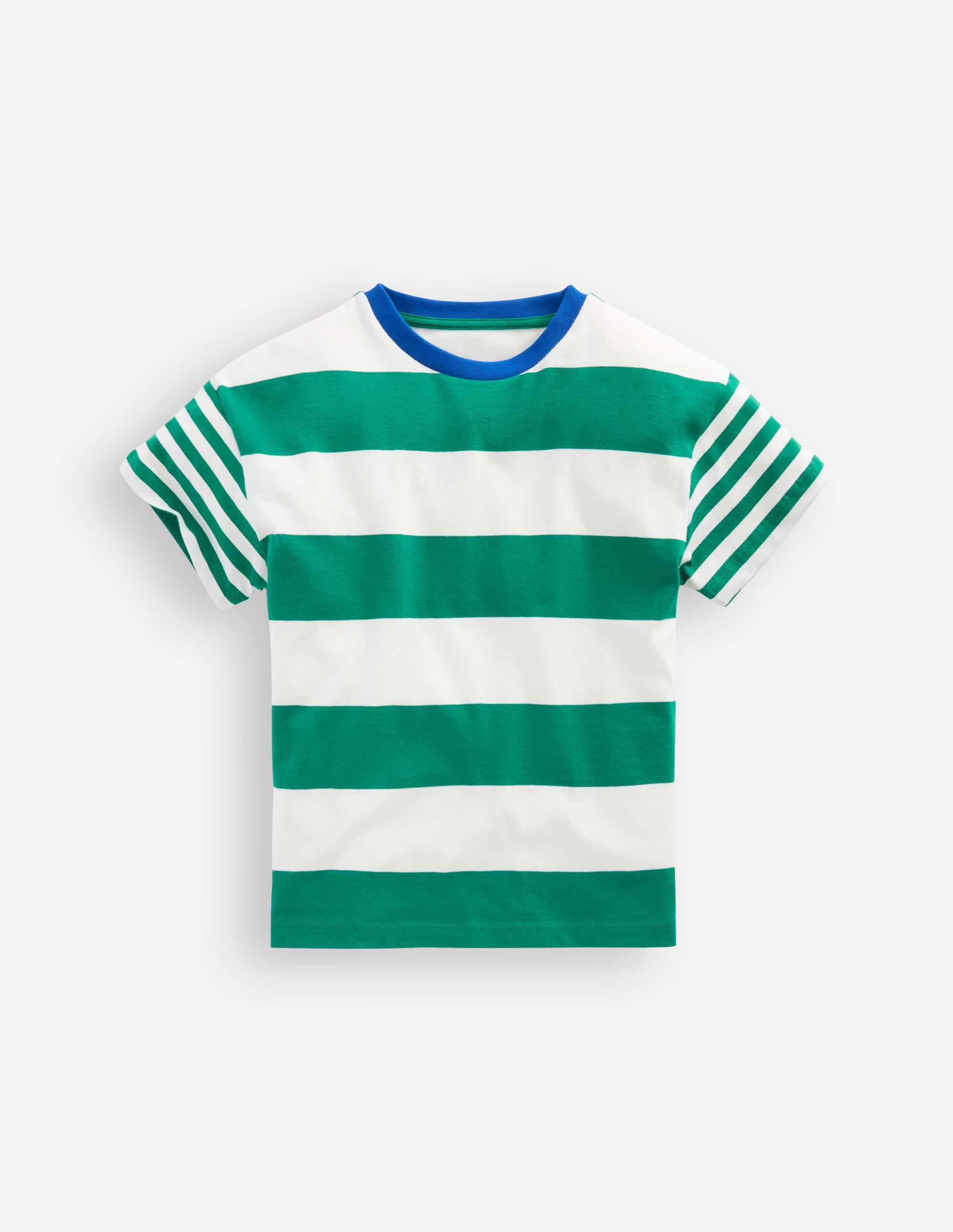 T-shirt décontracté à motif pêle-mêle-Vert joyau/ivoire doux - Image 1