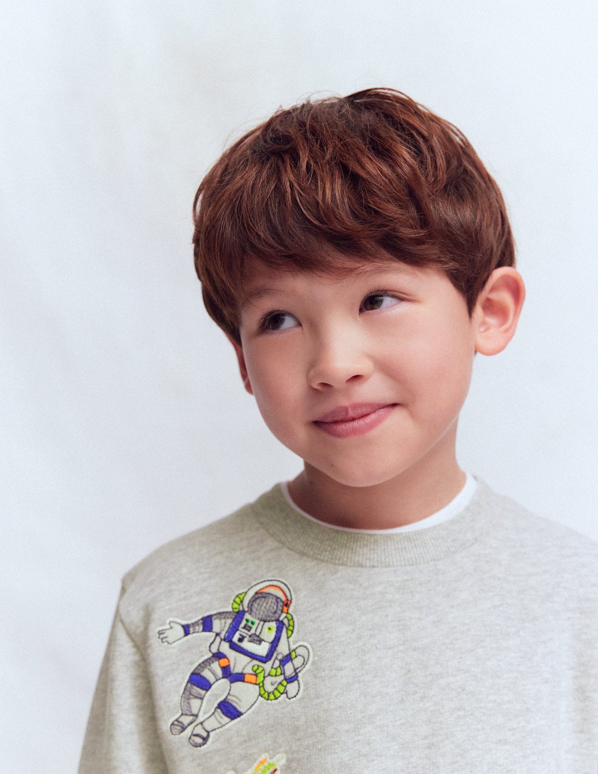 Sweat à écussons-Gris chiné-3