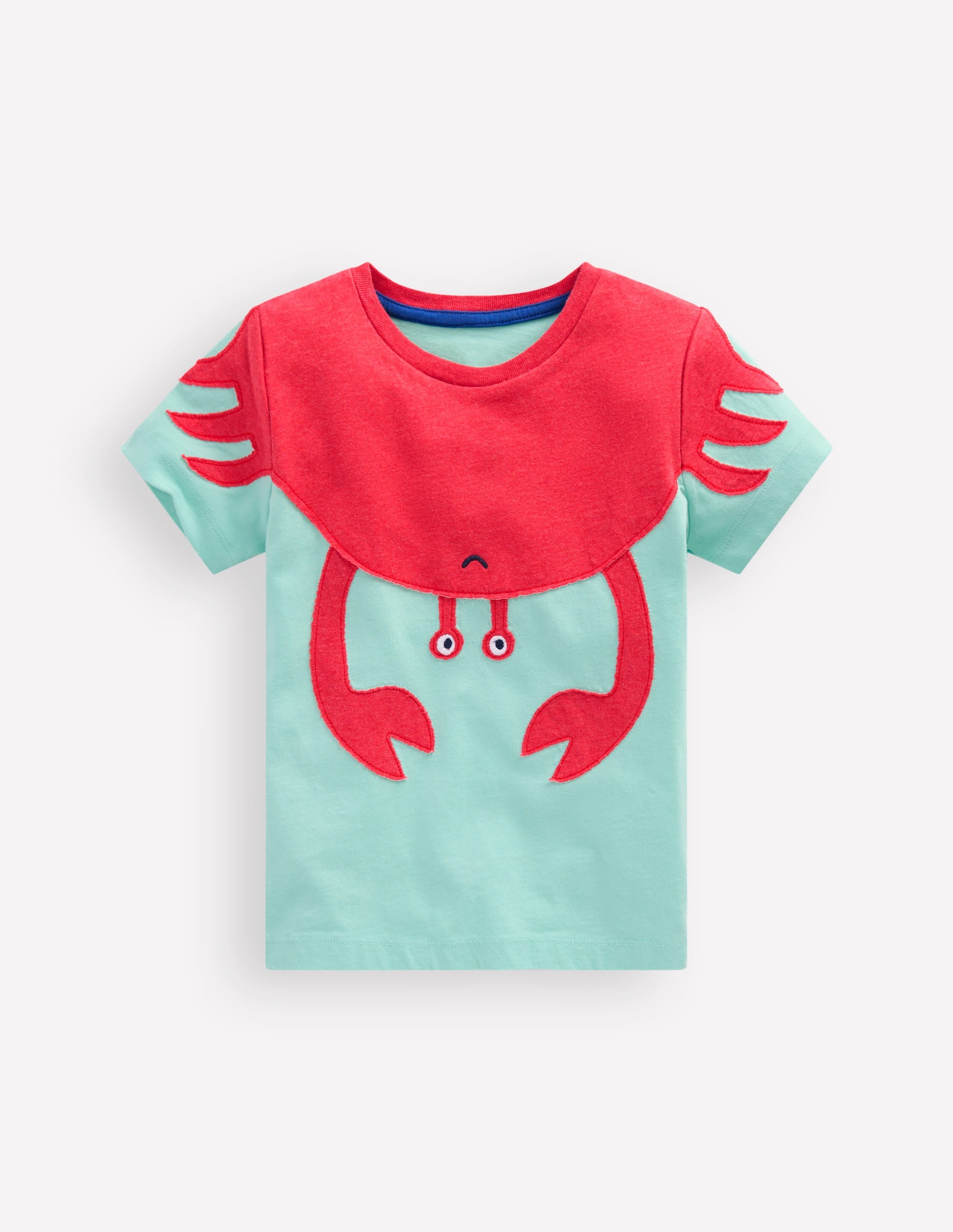 Kurzärmliges T-Shirt mit origineller Applikation-Minze Krebs - Image 1