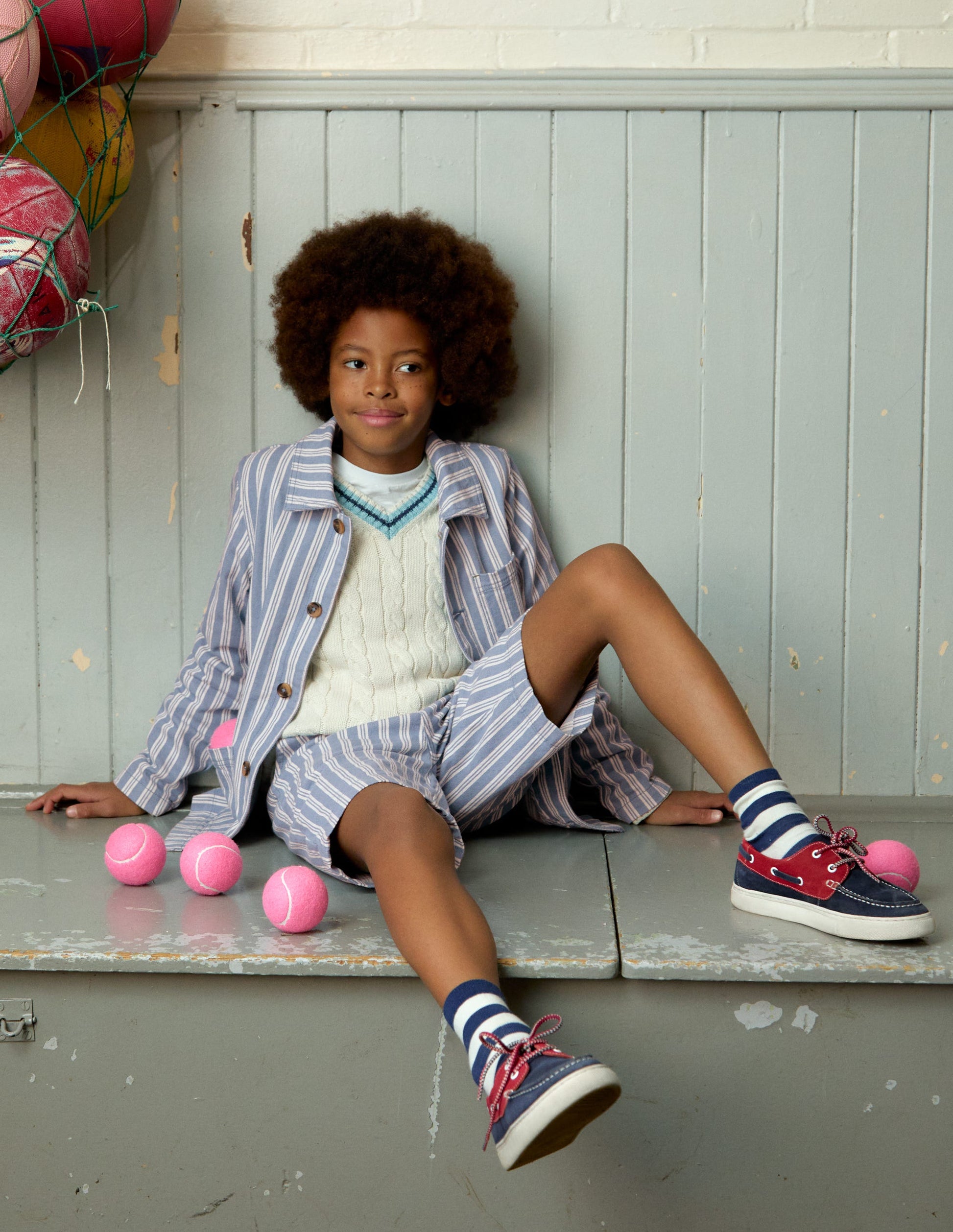 Twill Jacket-Grey Stripe-1