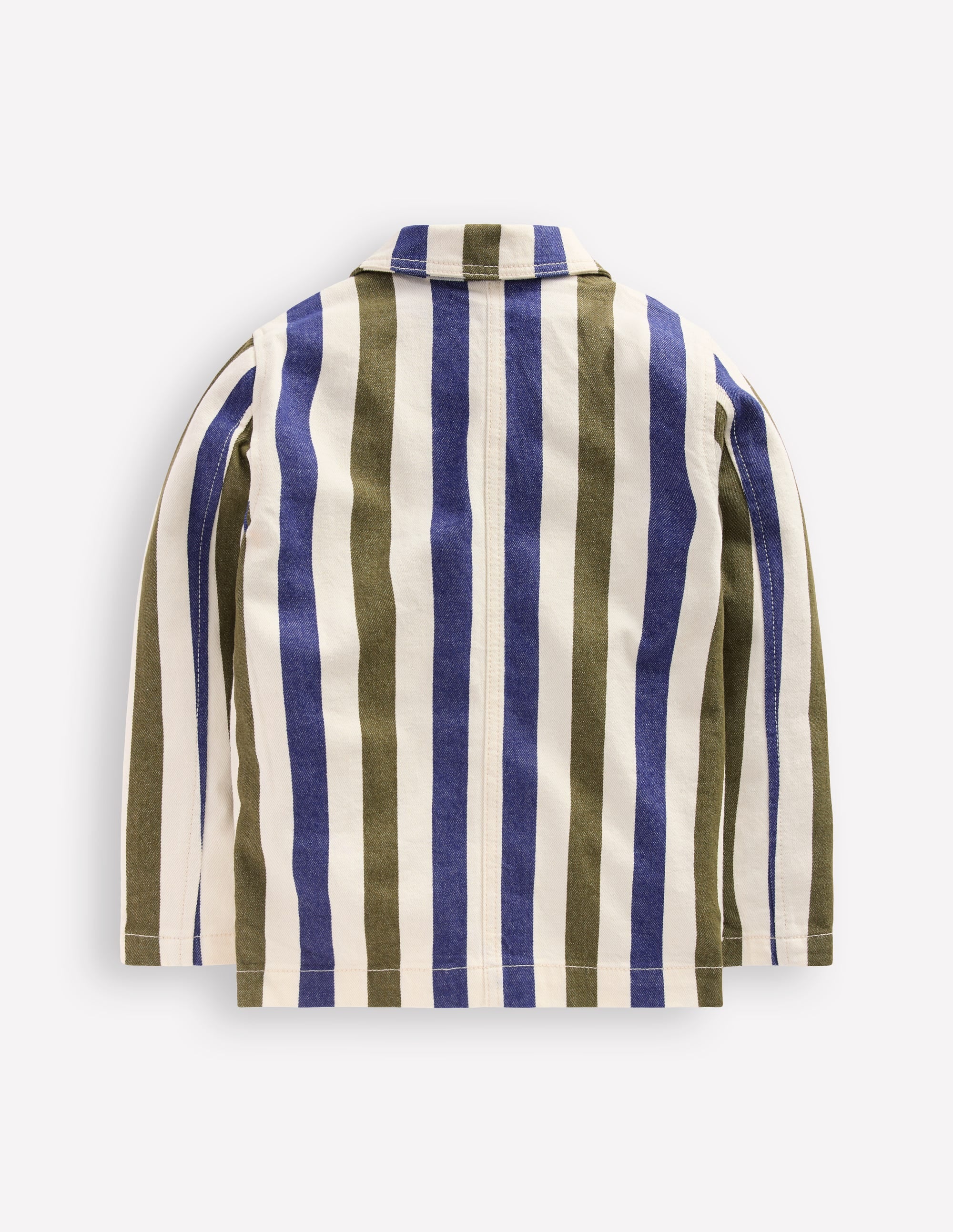 Veste en sergé-Rayé bleu et vert - Image 5