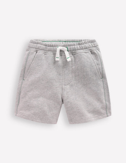 Basic-Sweatshorts-Grau Meliert-1