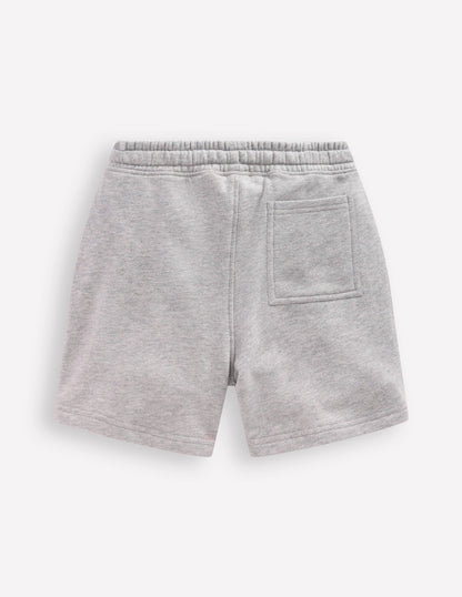 Basic-Sweatshorts-Grau Meliert-2