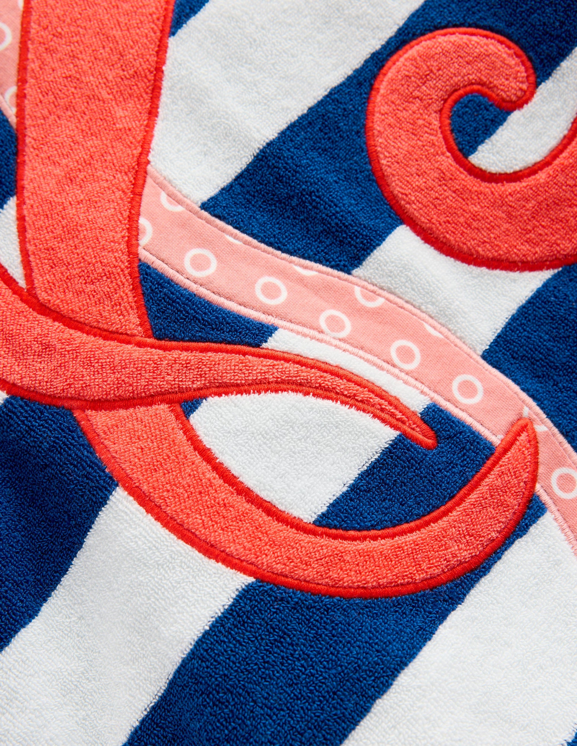 Frottee-Badeponcho mit Applikation-Streifen Oktopus-3