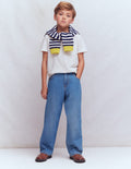 Lockere Jeanshose mit geradem Bein-MITTLERE WASCHUNG